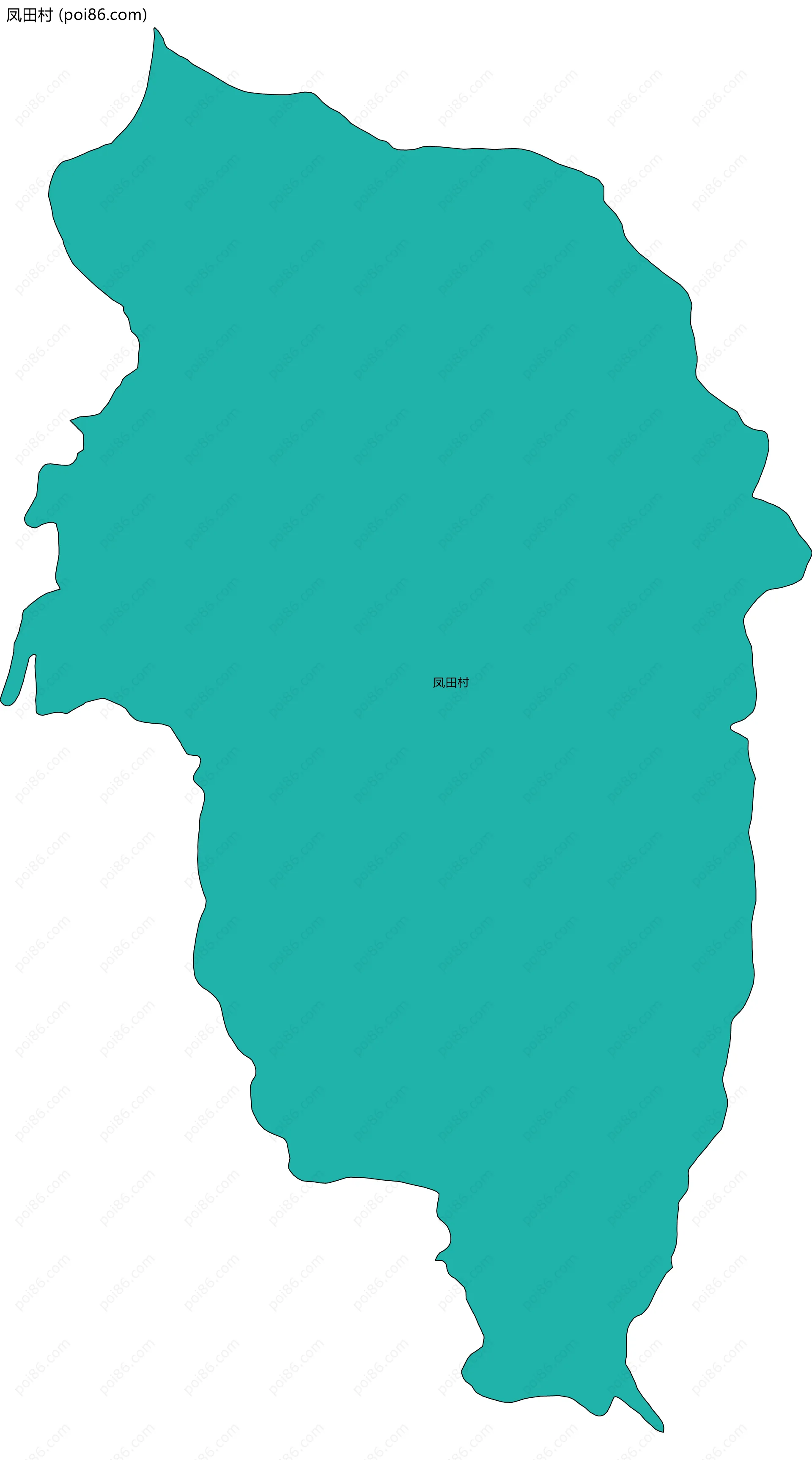 凤田村边界地图