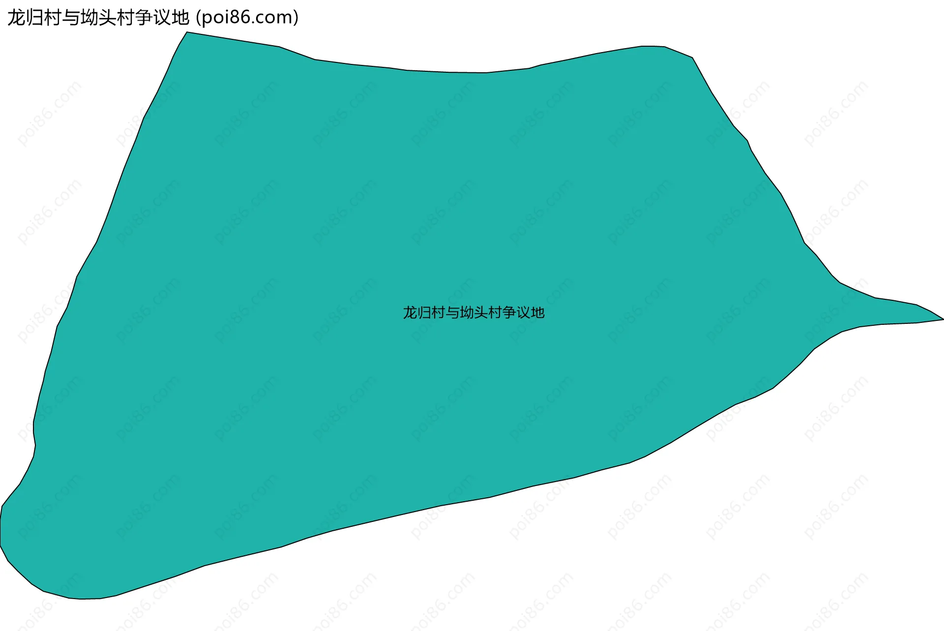 龙归村与坳头村争议地边界地图