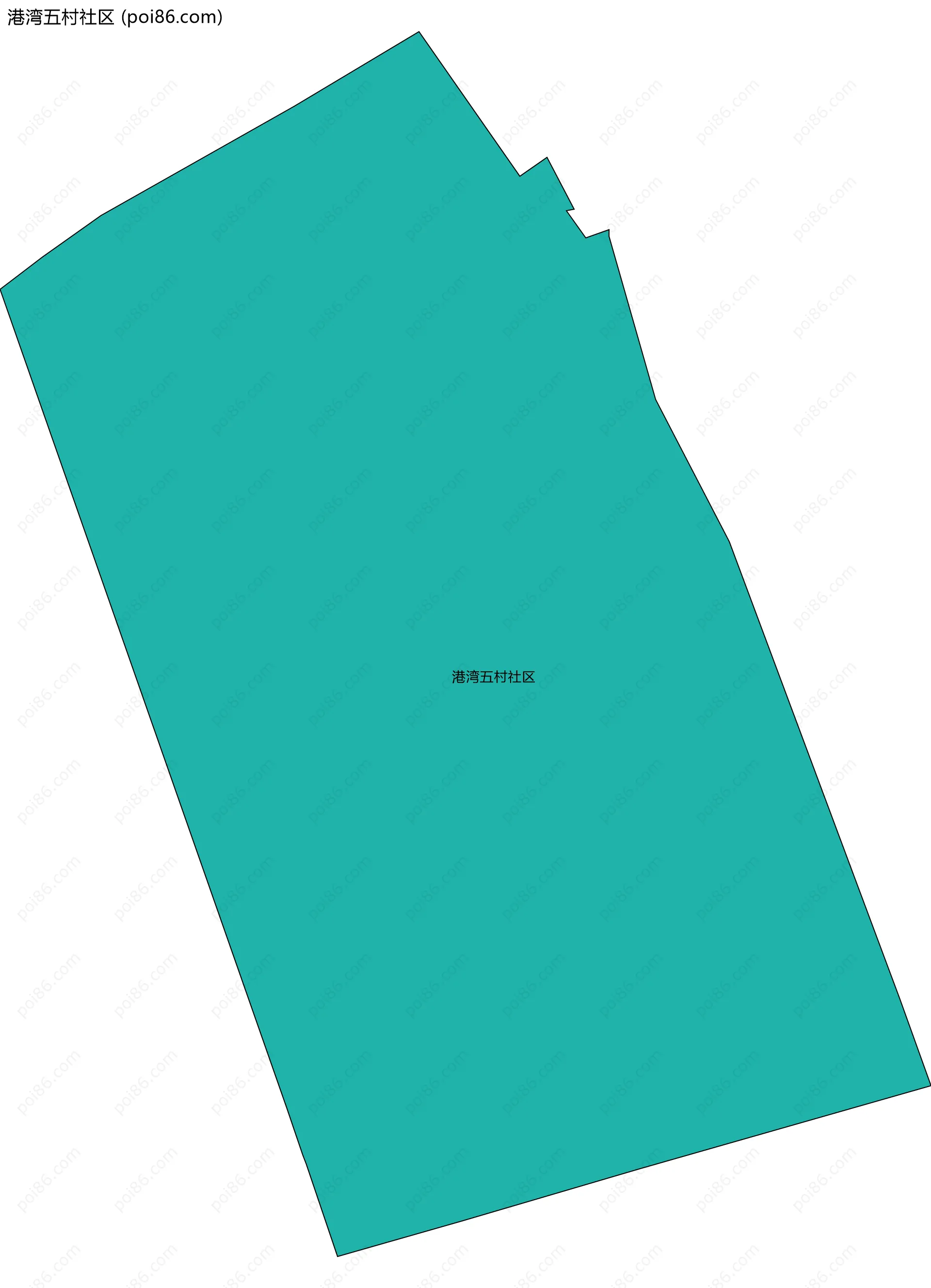 港湾五村社区边界地图