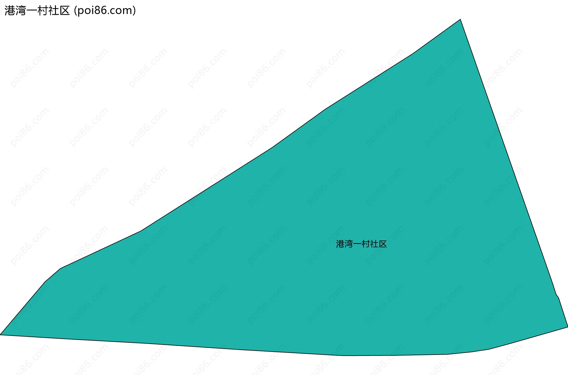 港湾一村社区边界地图