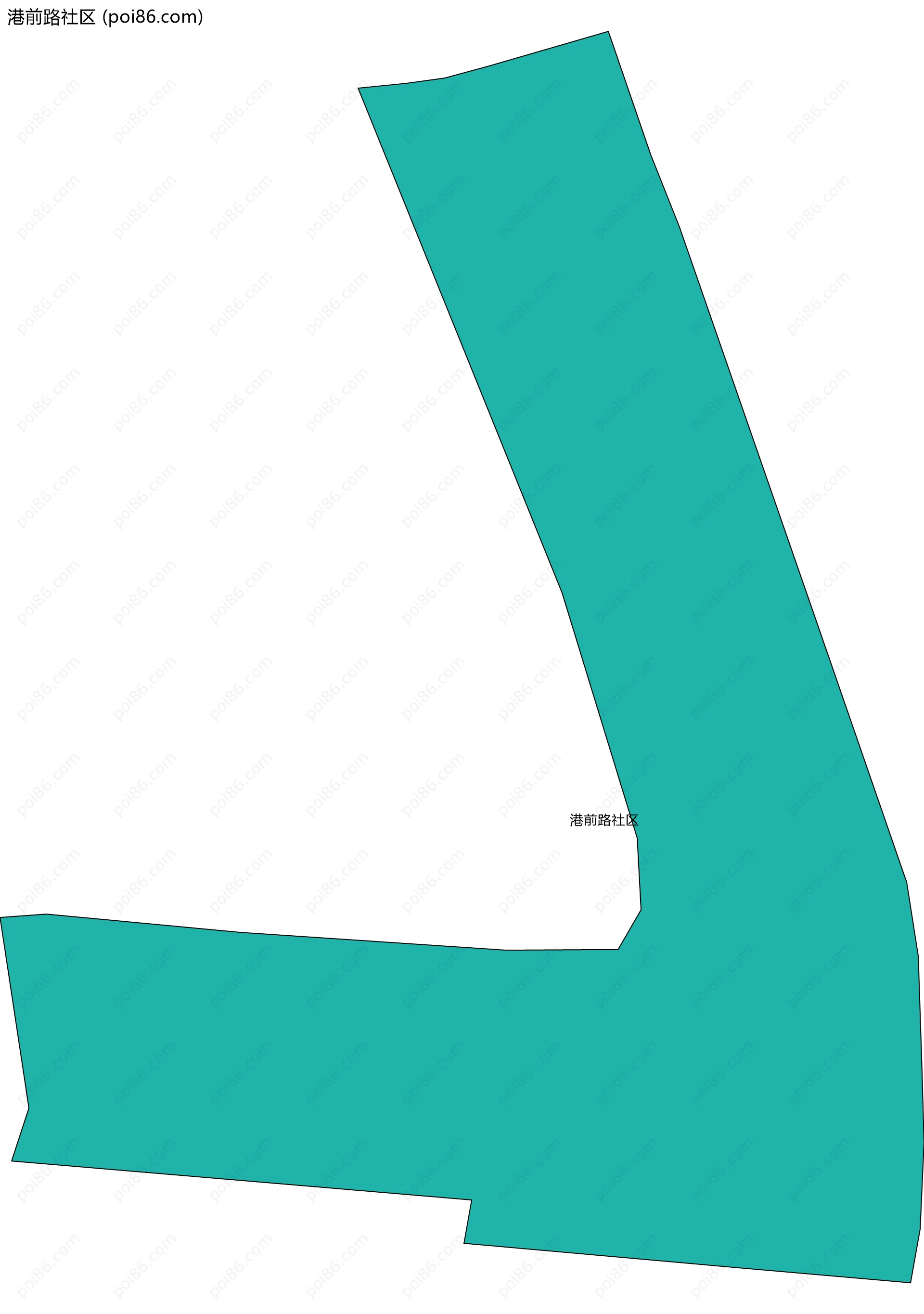 港前路社区边界地图