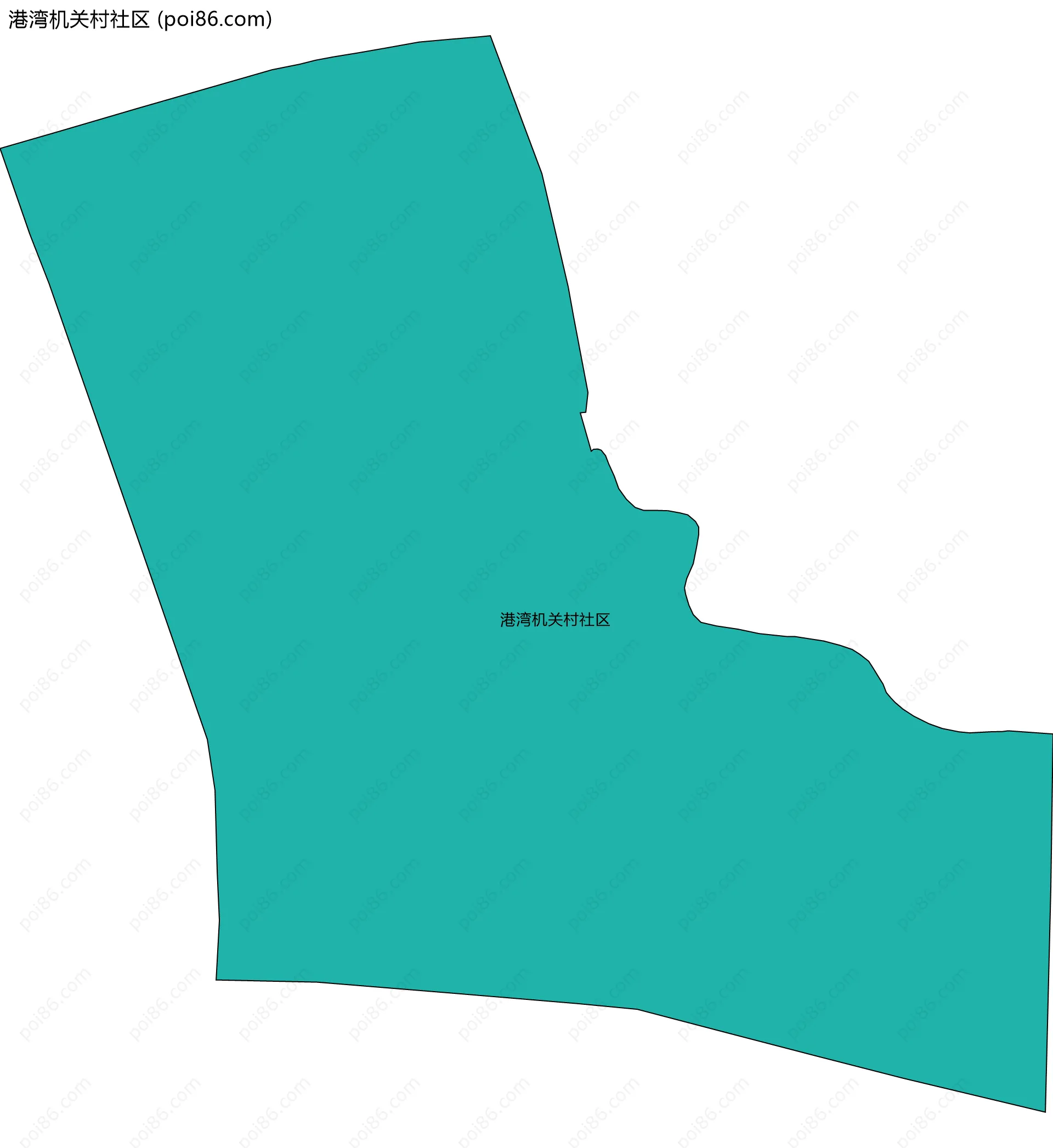 港湾机关村社区边界地图