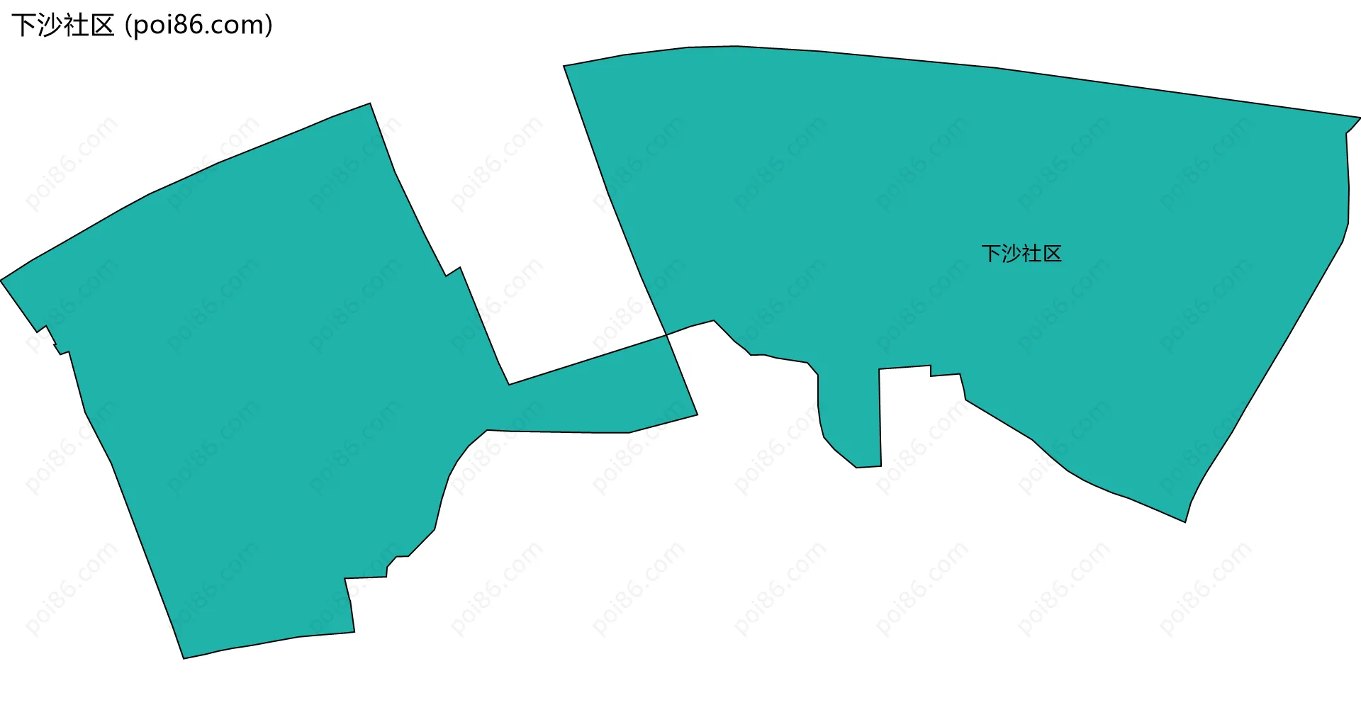 下沙社区边界地图