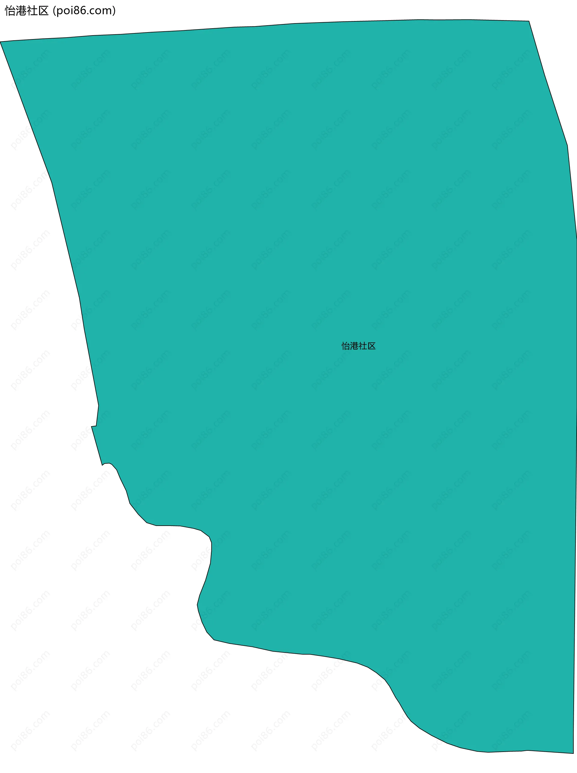 怡港社区边界地图
