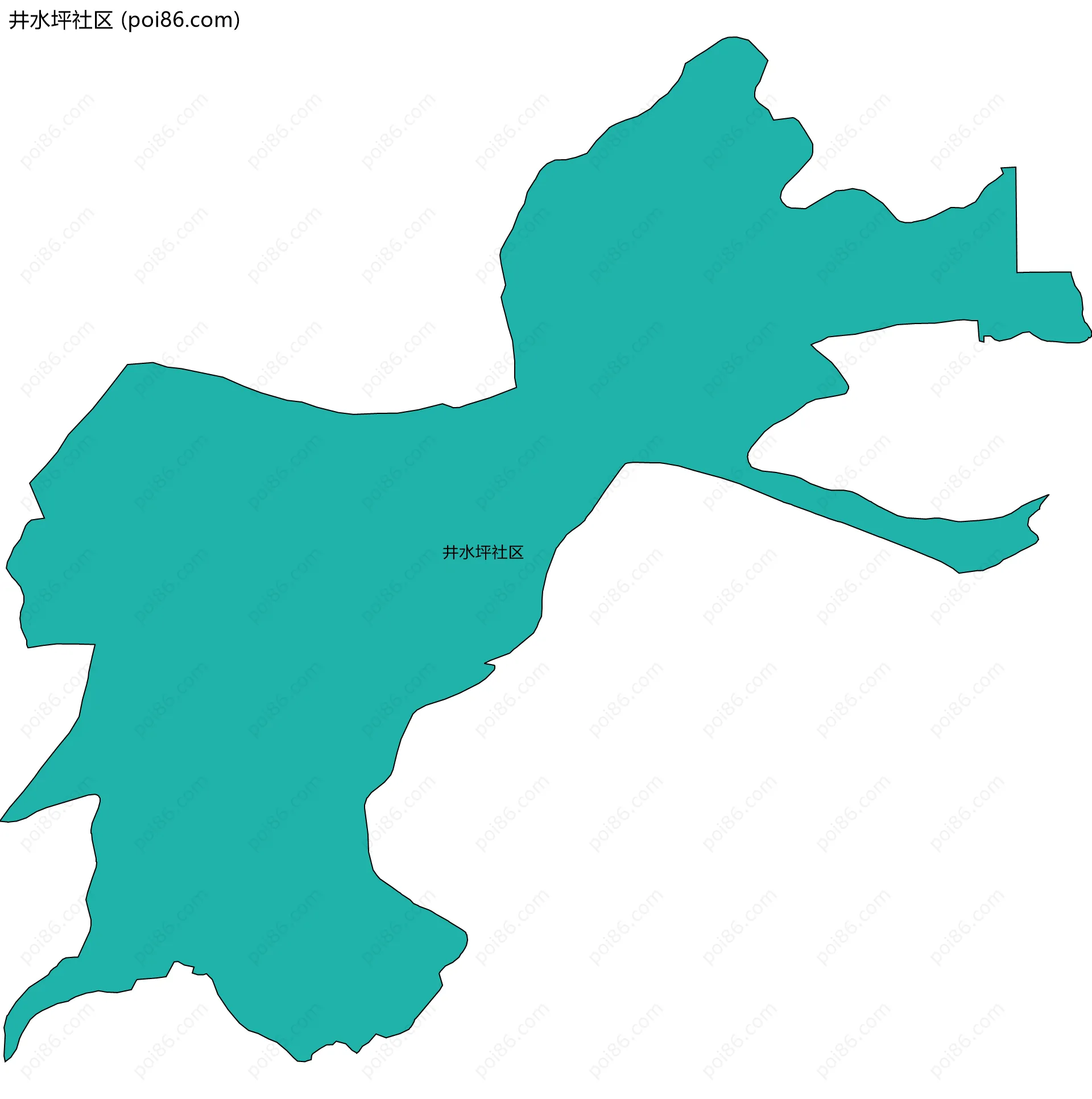 井水坪社区边界地图