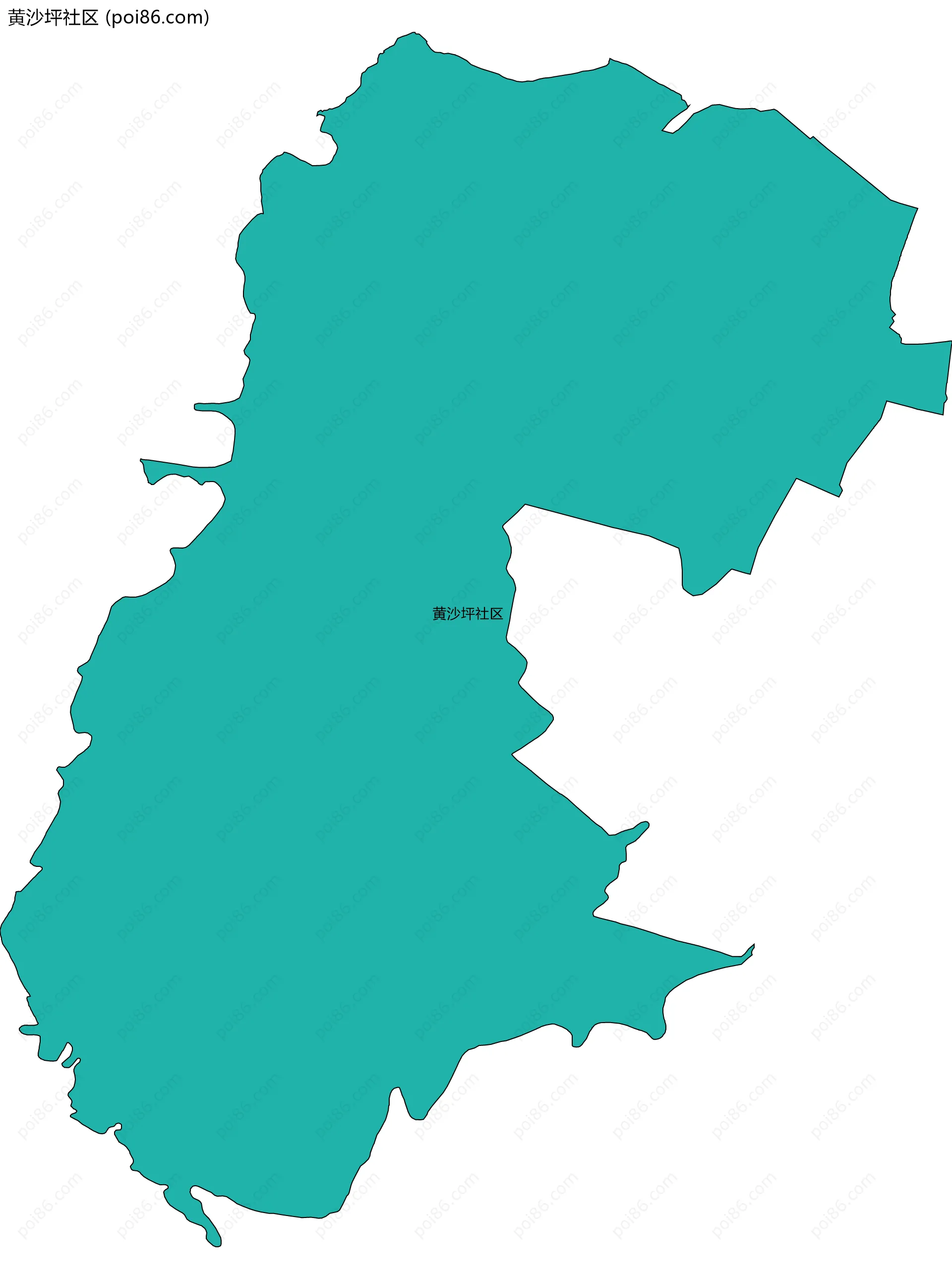 黄沙坪社区边界地图