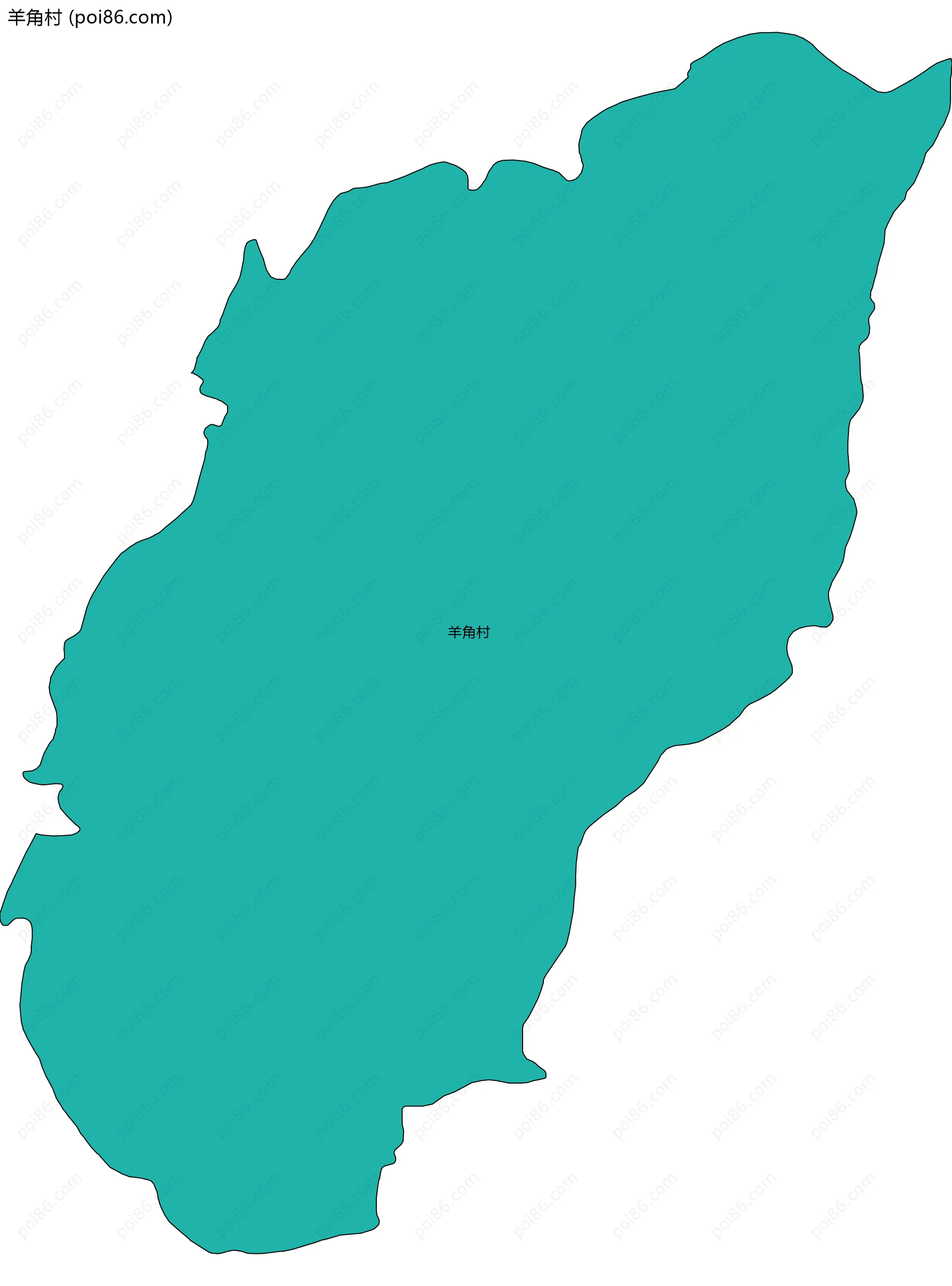 羊角村边界地图