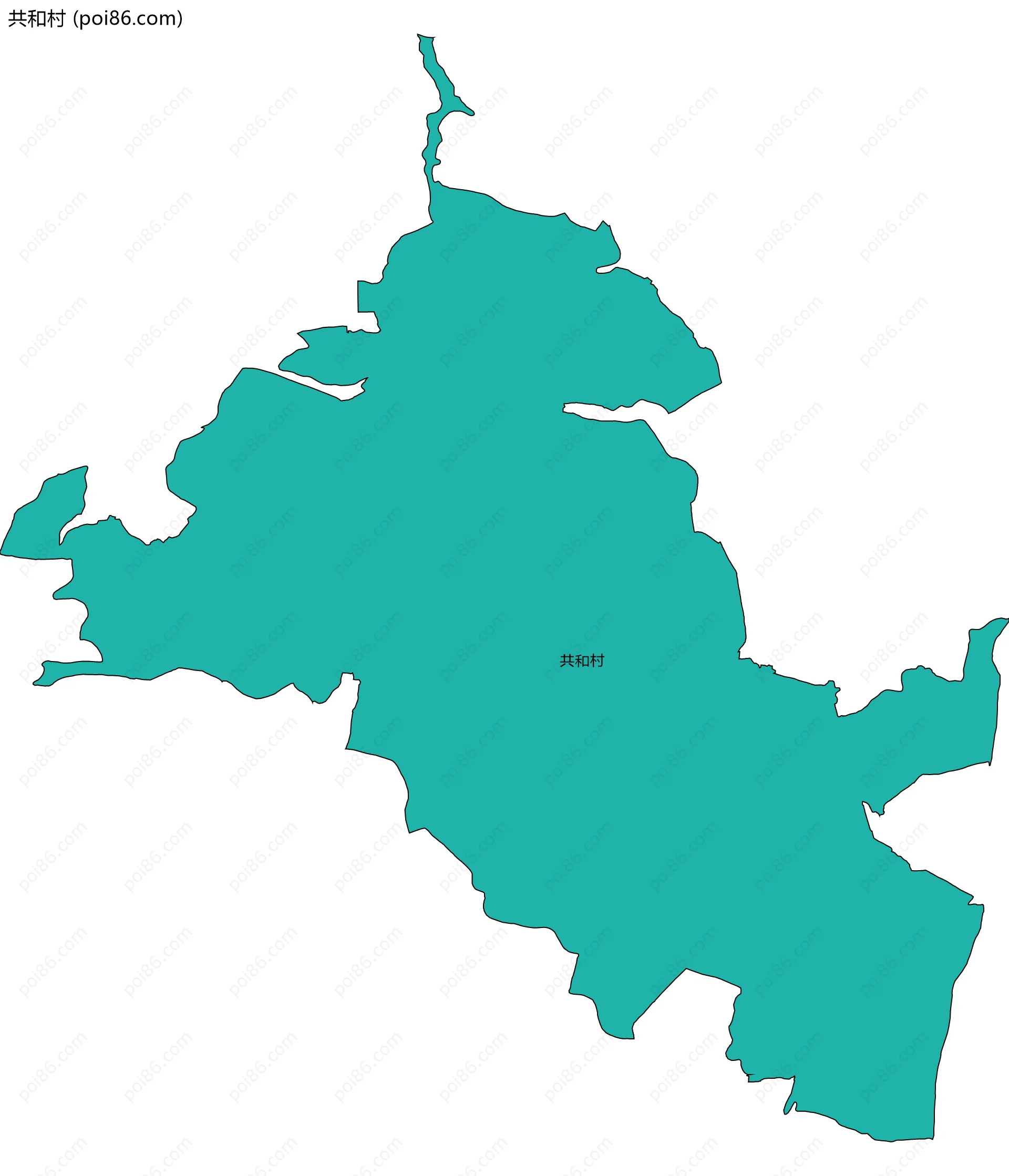 共和村边界地图