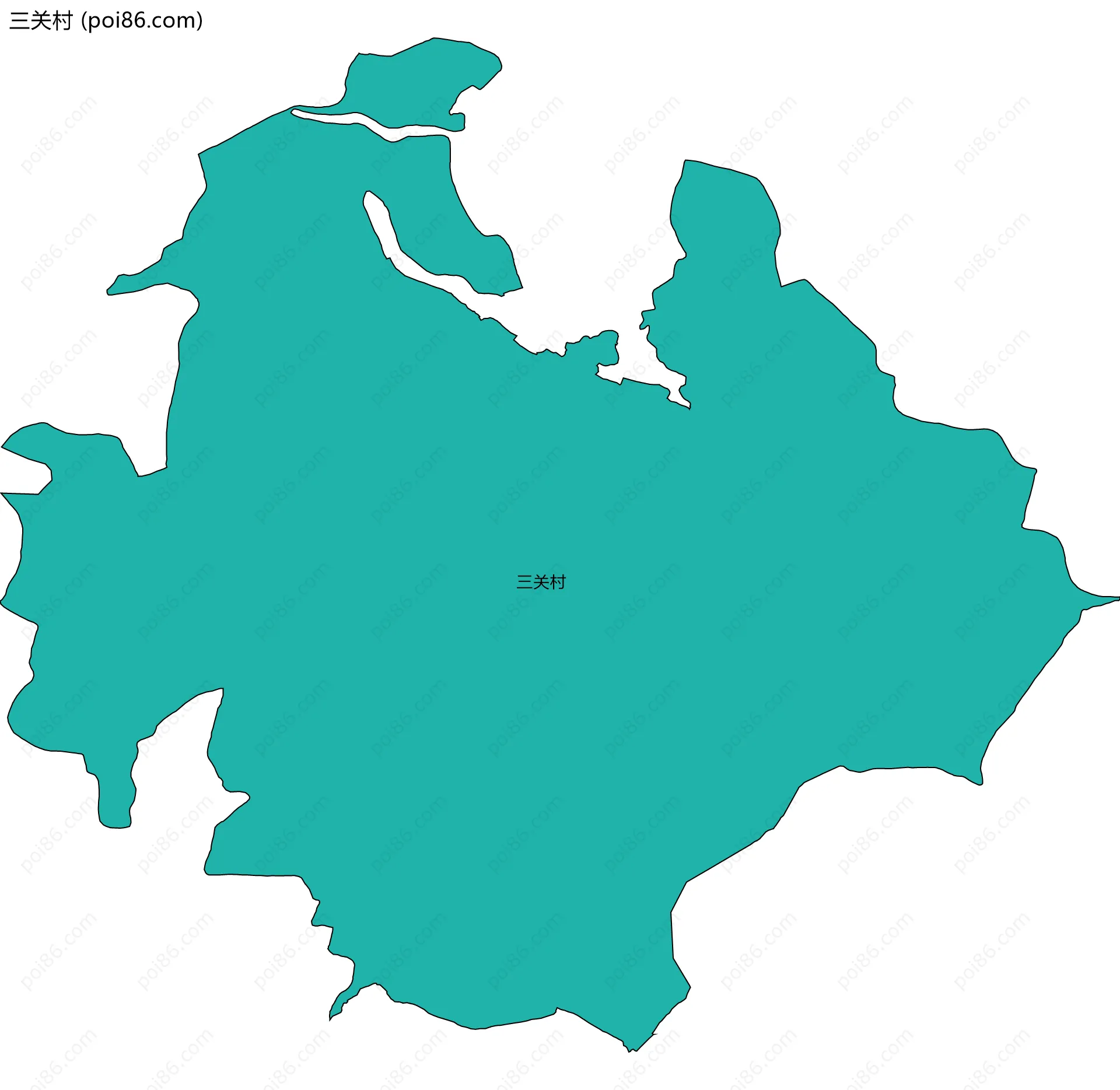 三关村边界地图