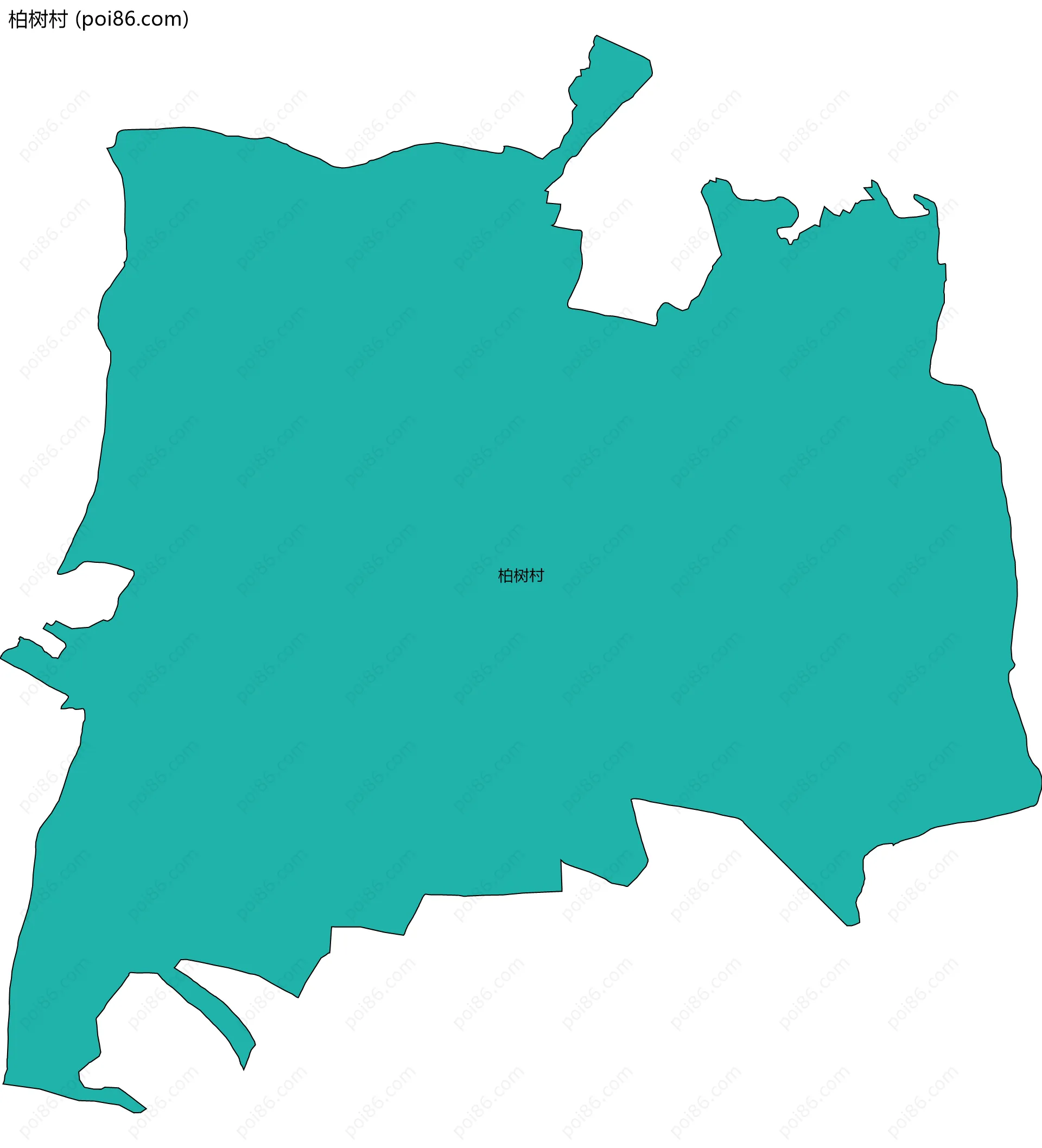 柏树村边界地图
