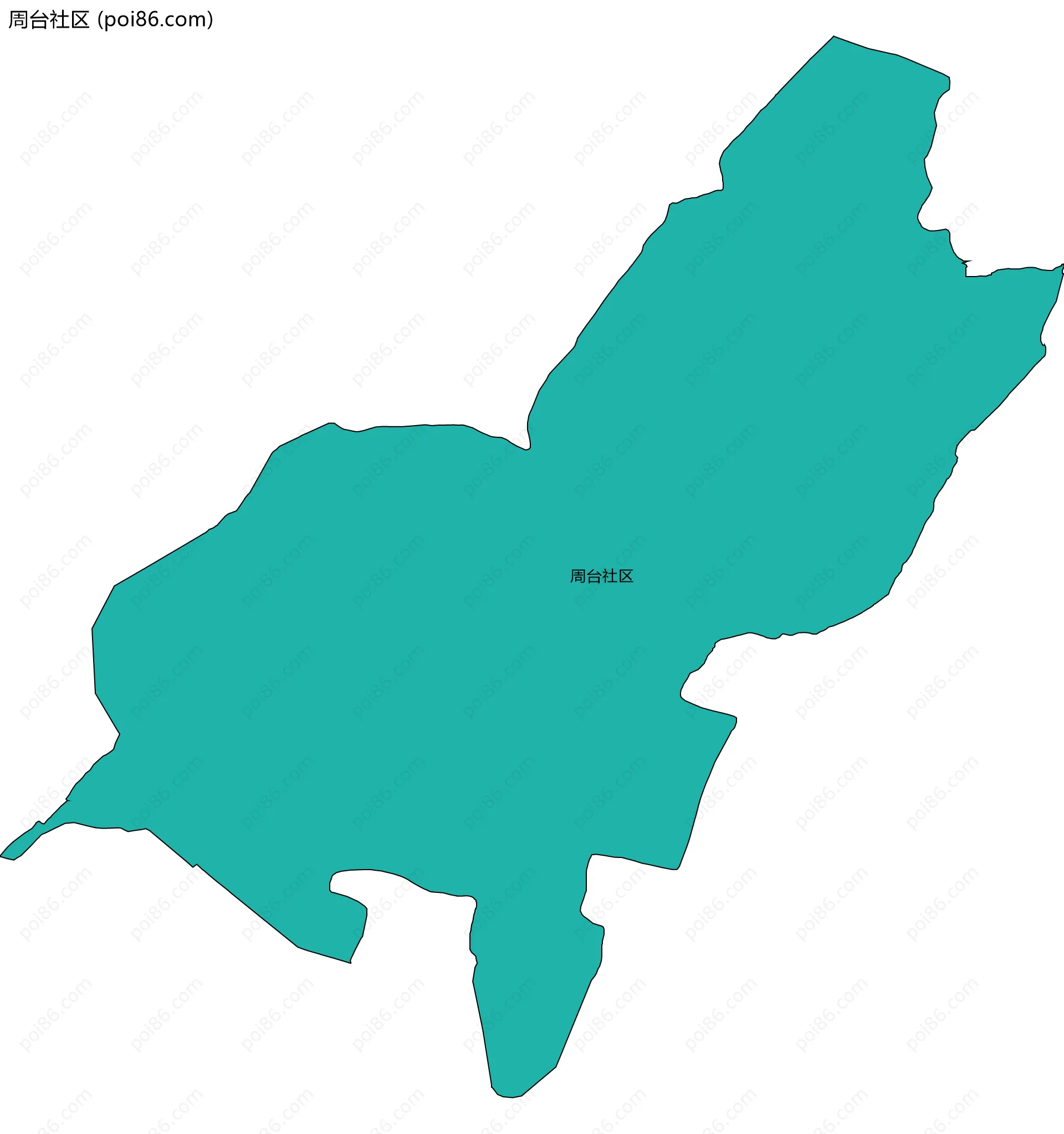 周台社区边界地图