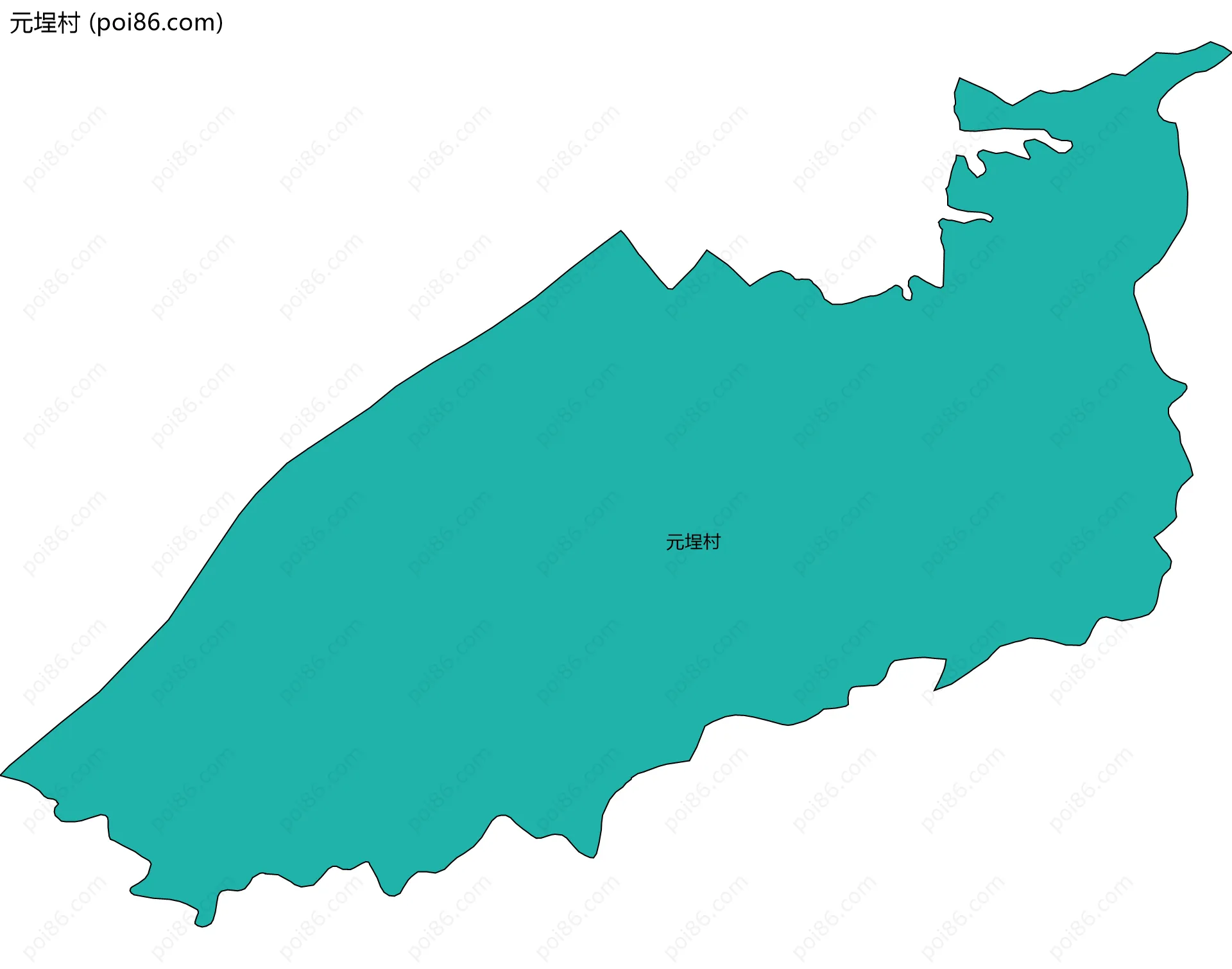 元埕村边界地图