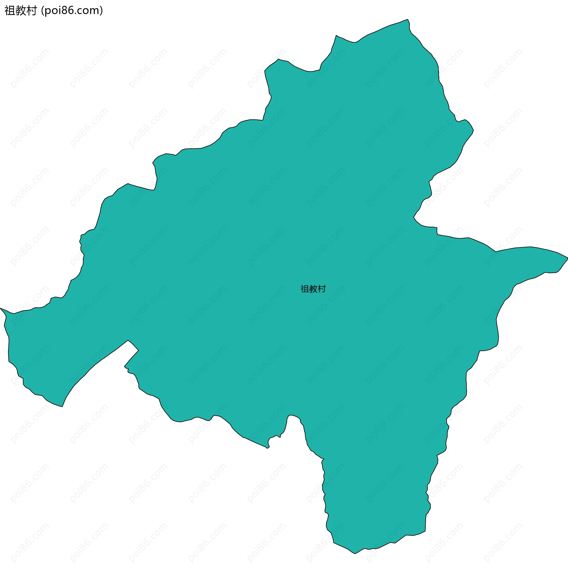 祖教村边界地图