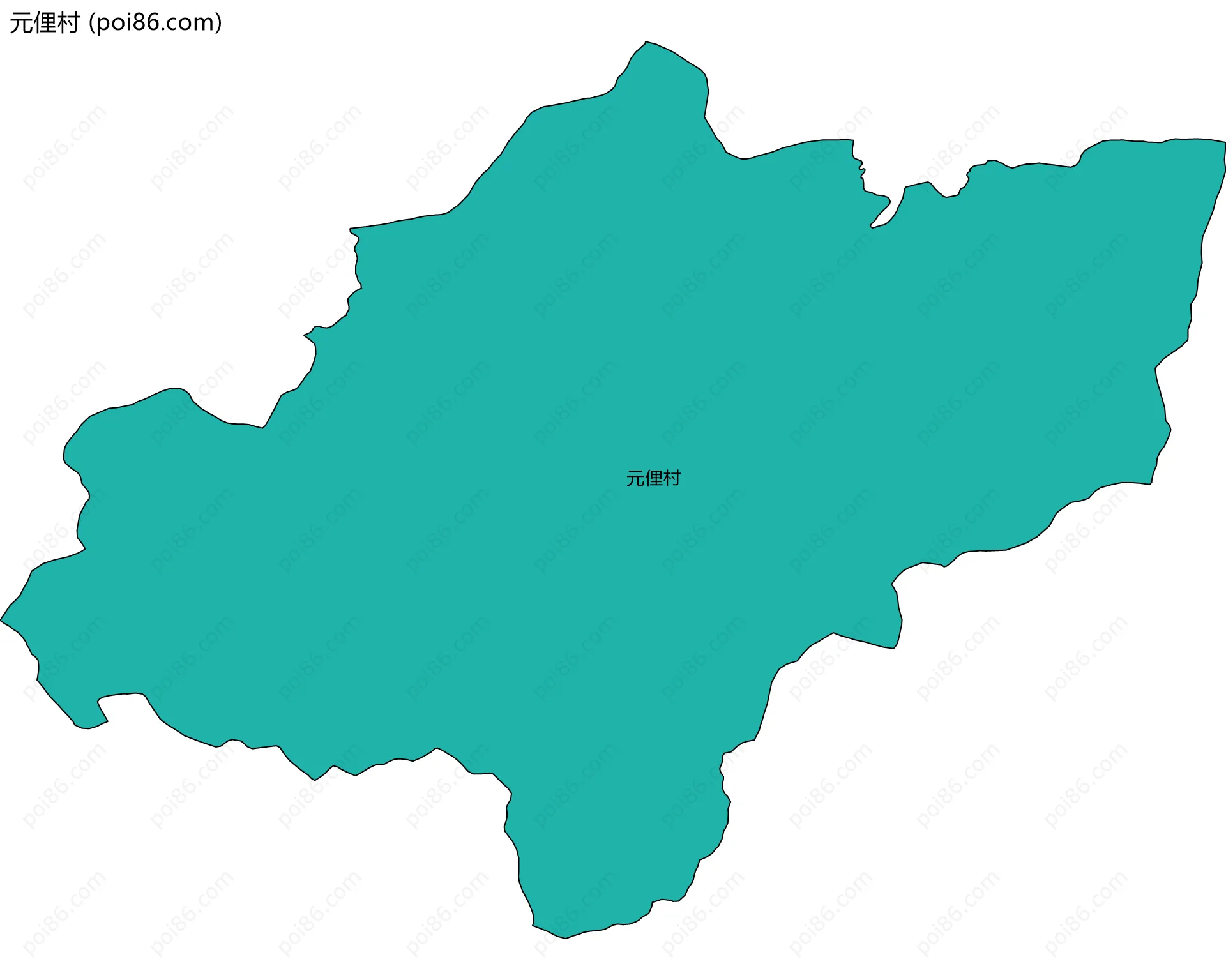 元俚村边界地图