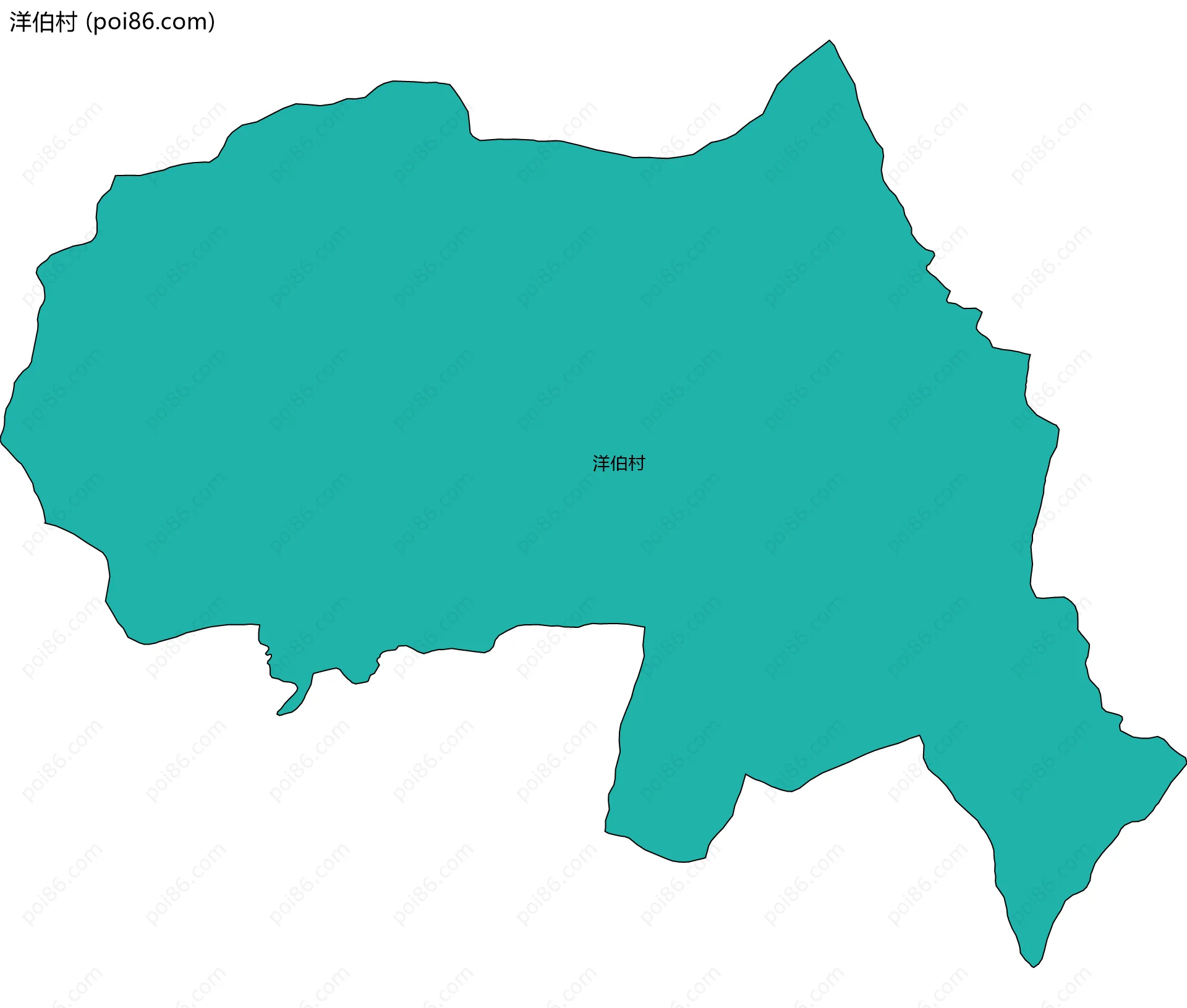洋伯村边界地图