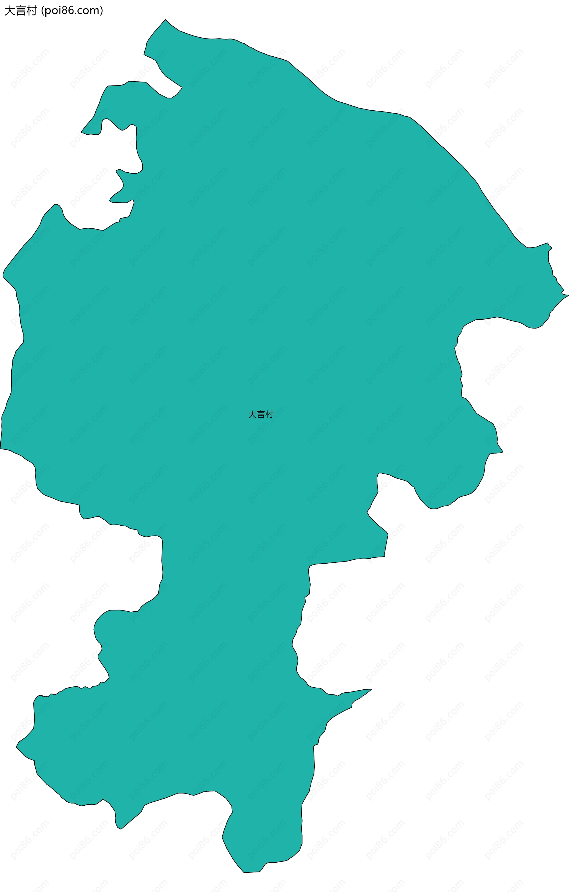 大言村边界地图