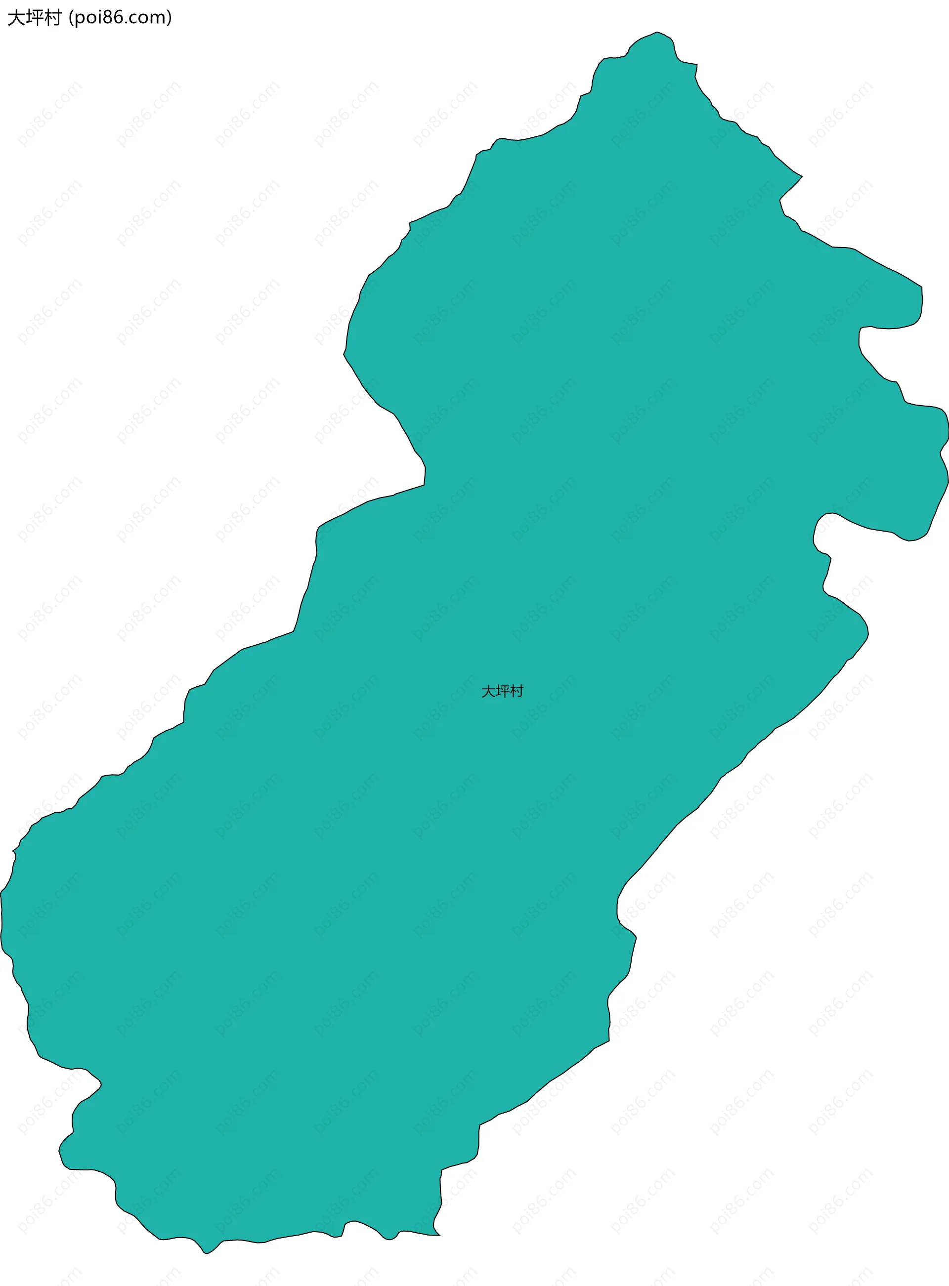 大坪村边界地图