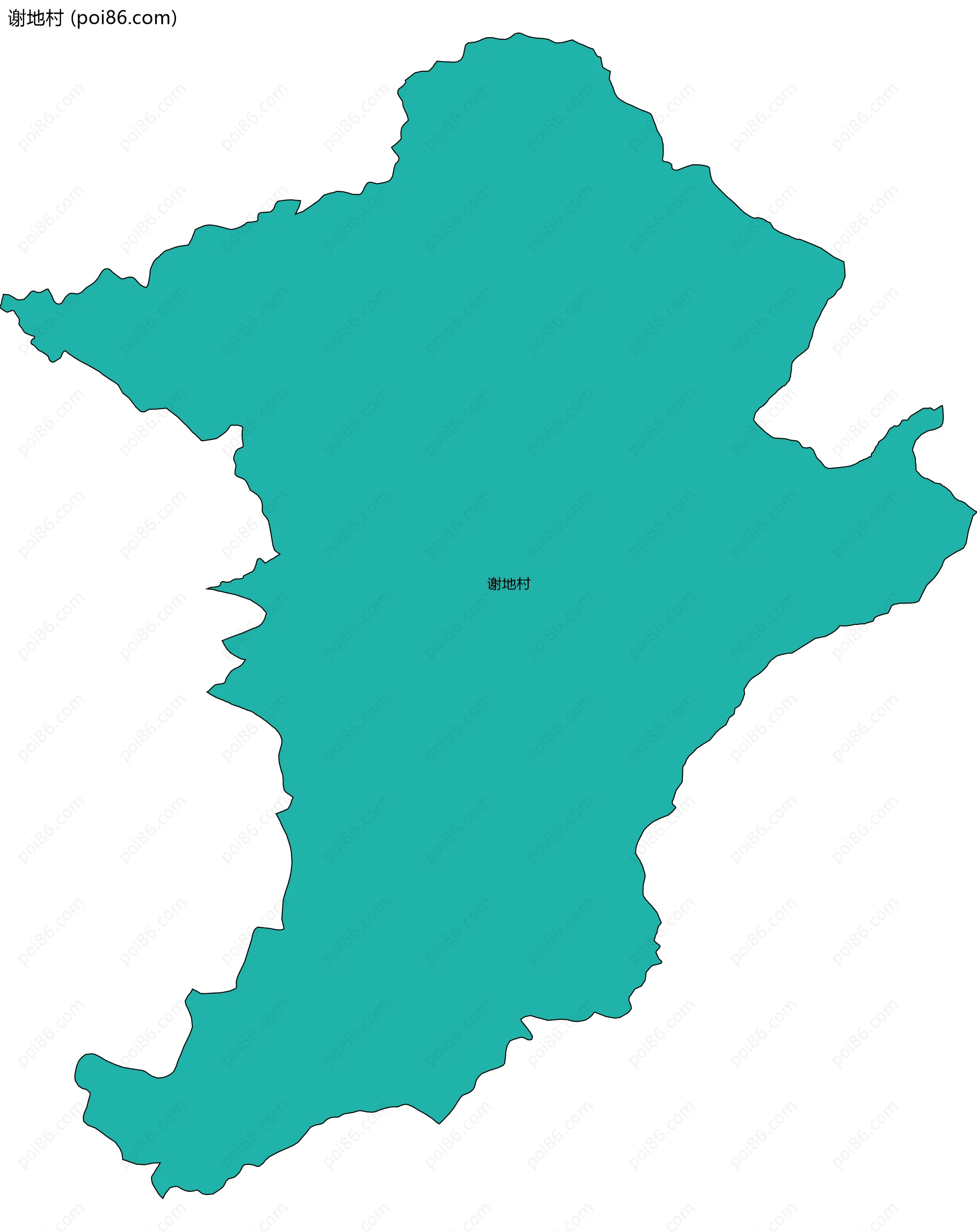 谢地村边界地图