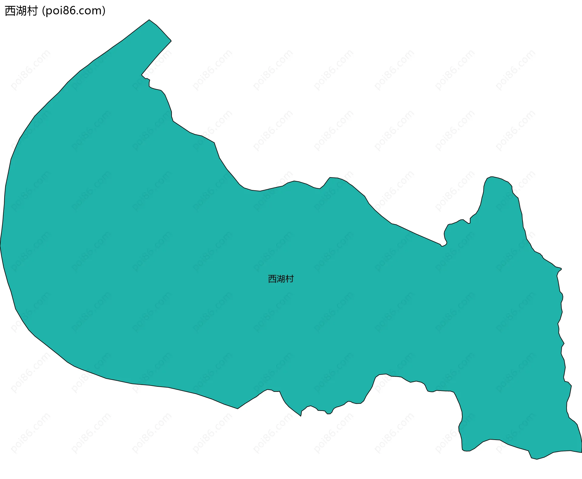 西湖村边界地图