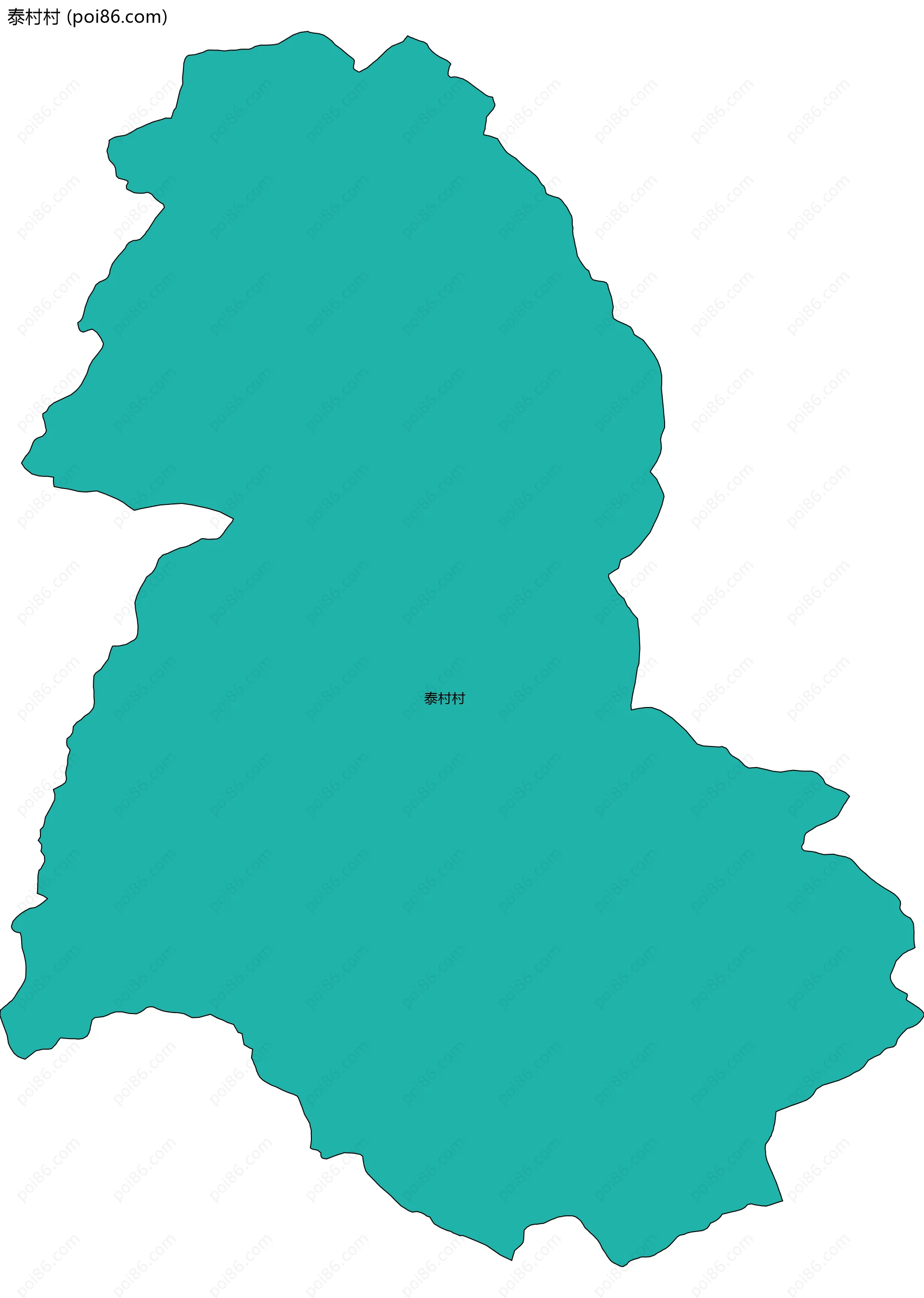 泰村村边界地图