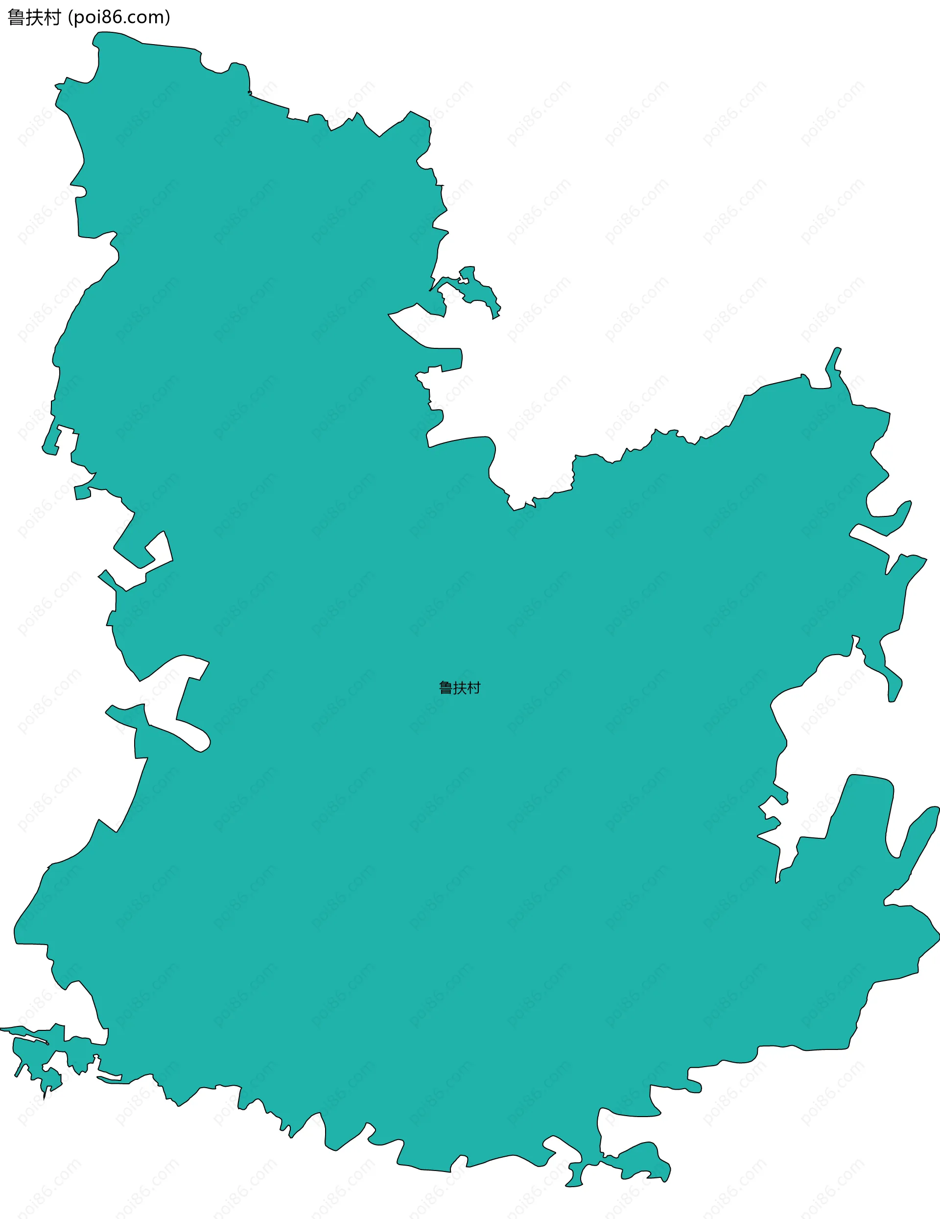 鲁扶村边界地图
