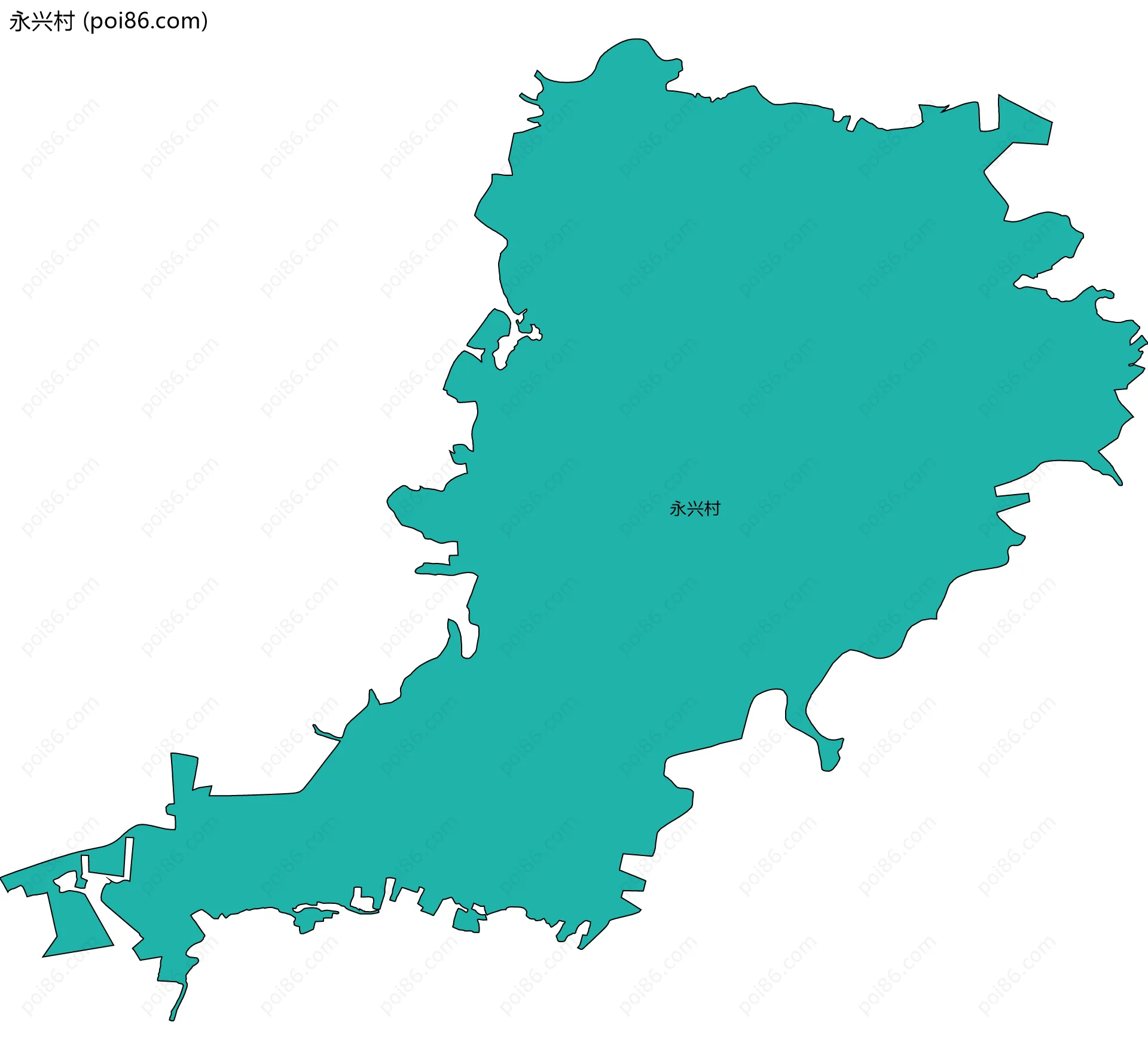 永兴村边界地图