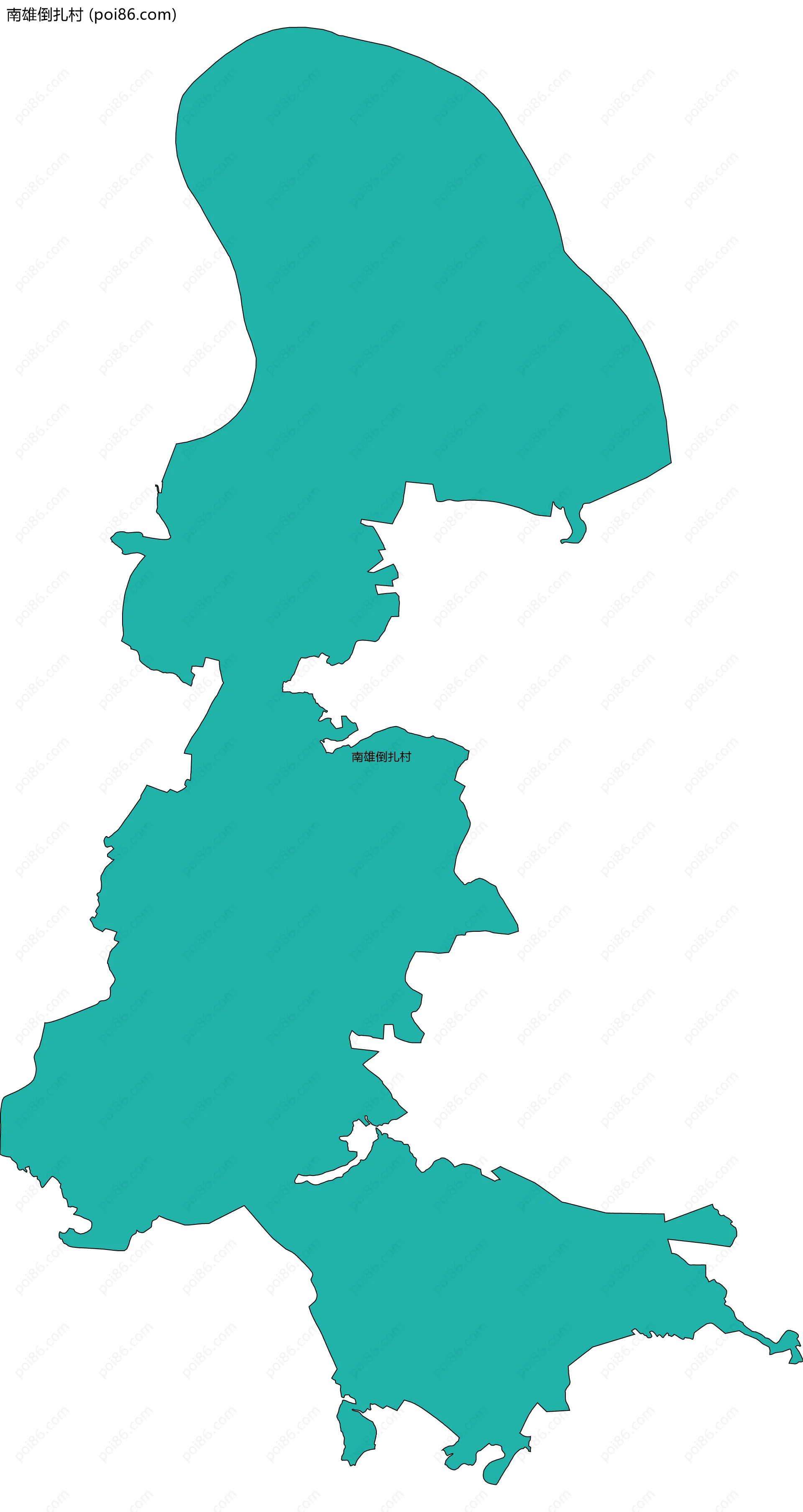 南雄倒扎村边界地图