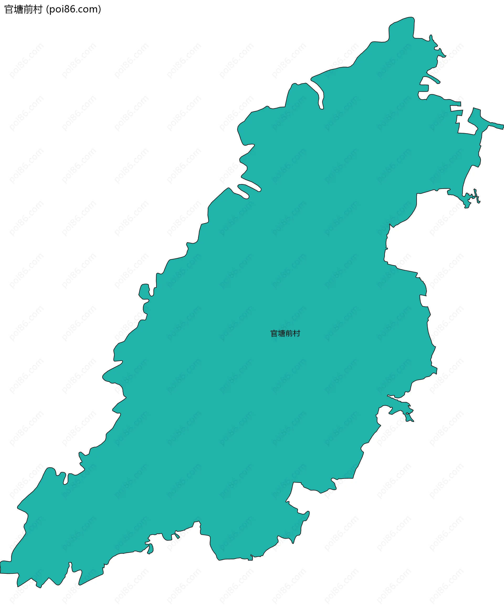 官塘前村边界地图