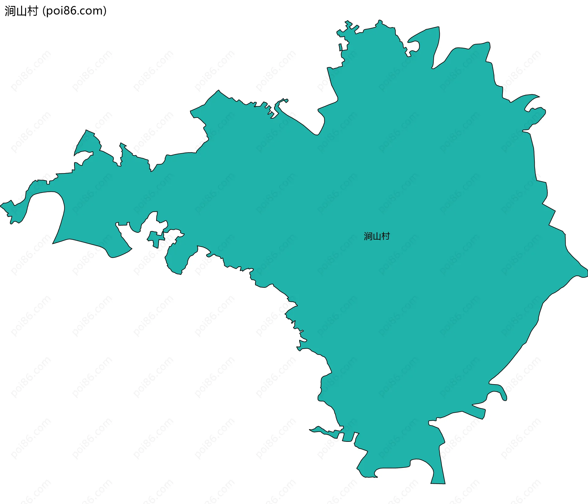 涧山村边界地图