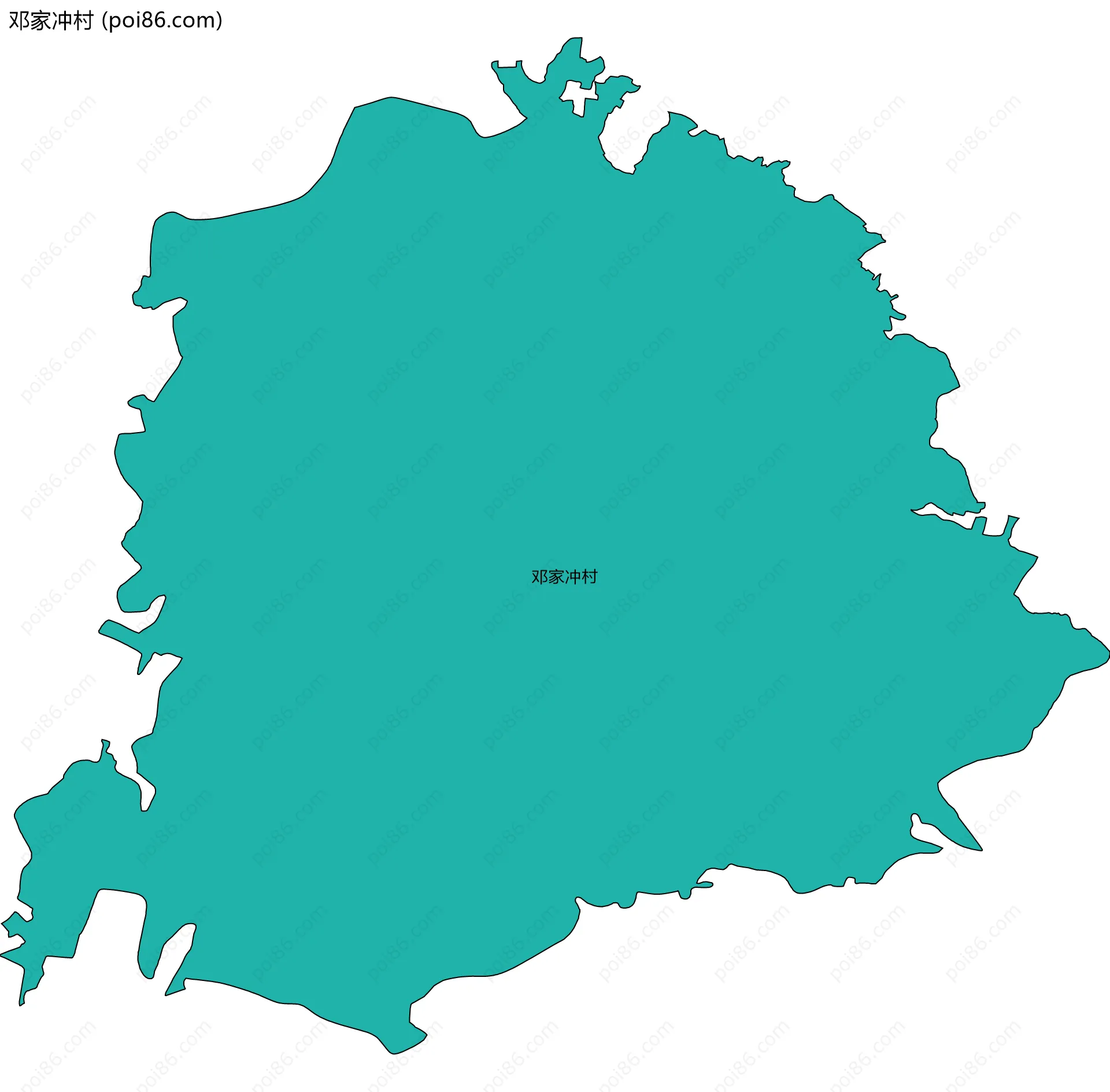 邓家冲村边界地图