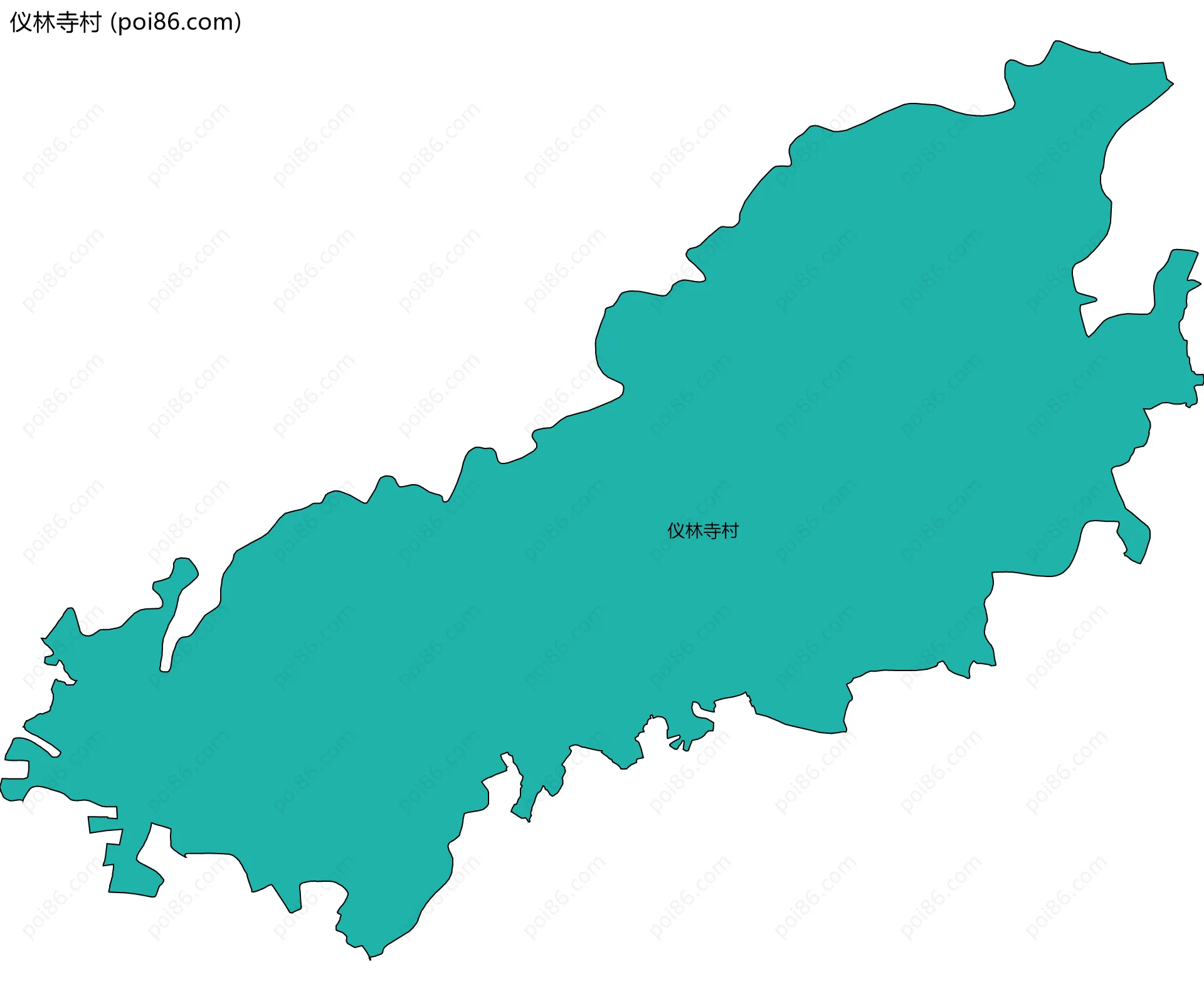 仪林寺村边界地图