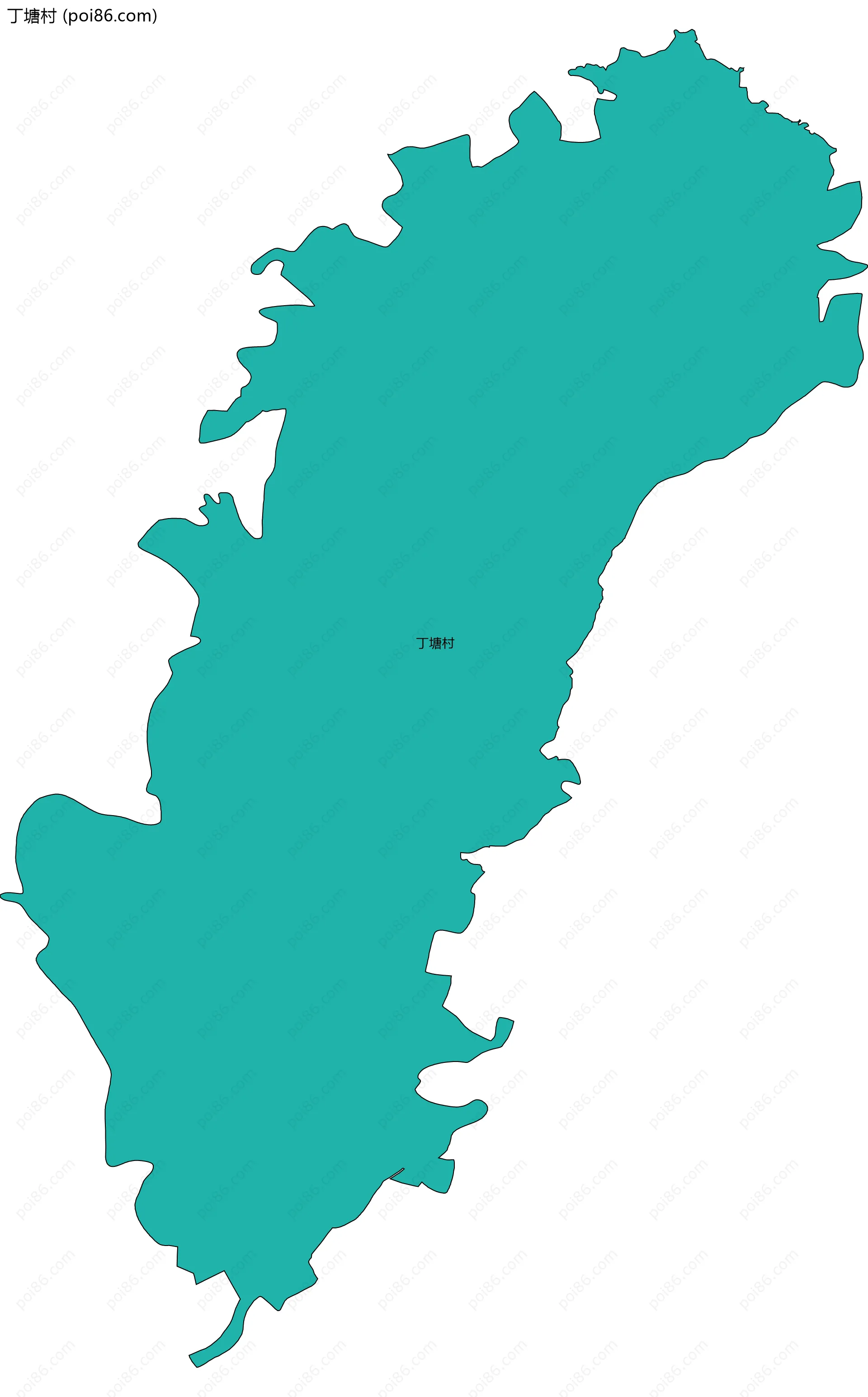 丁塘村边界地图