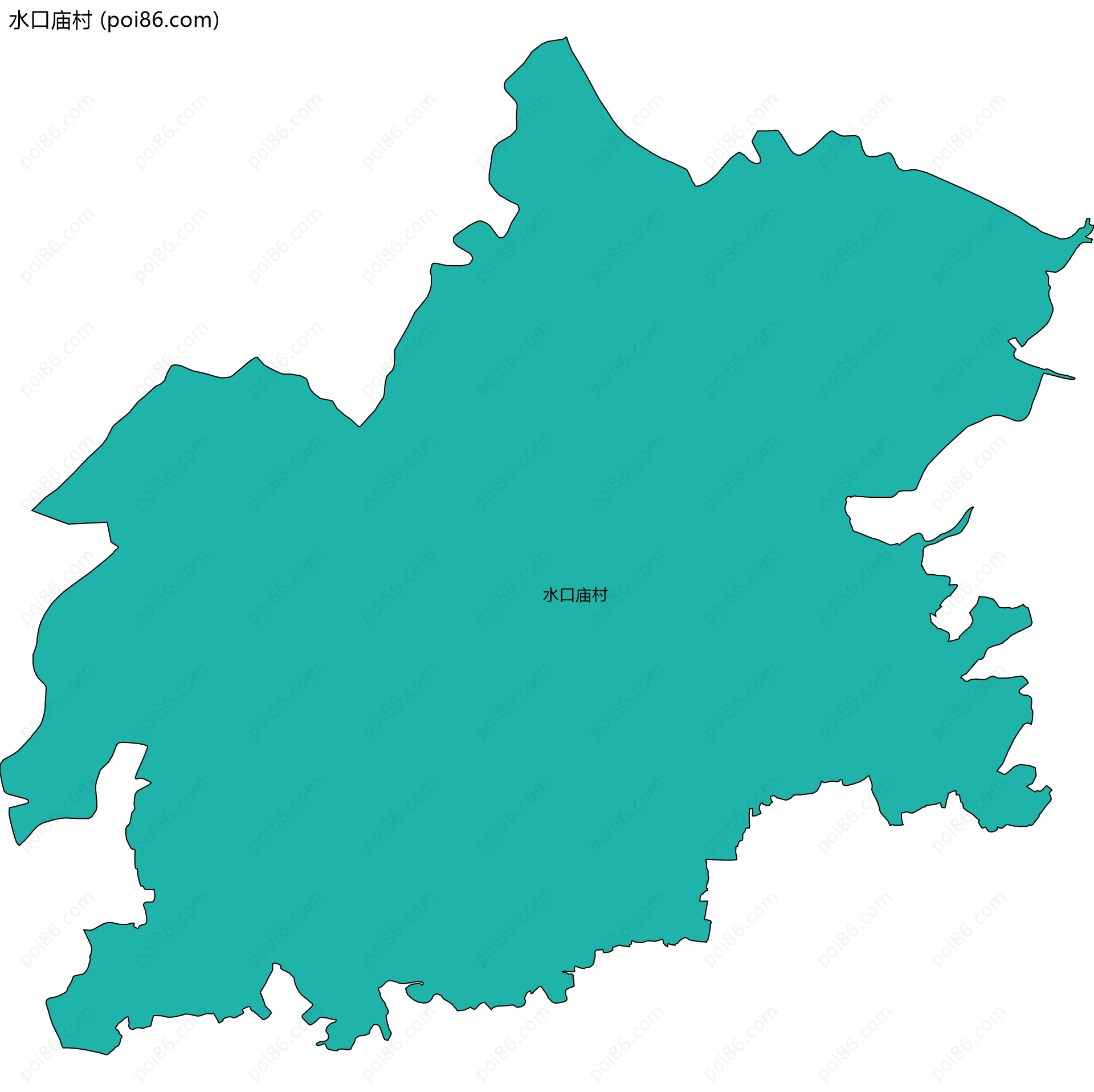 水口庙村边界地图