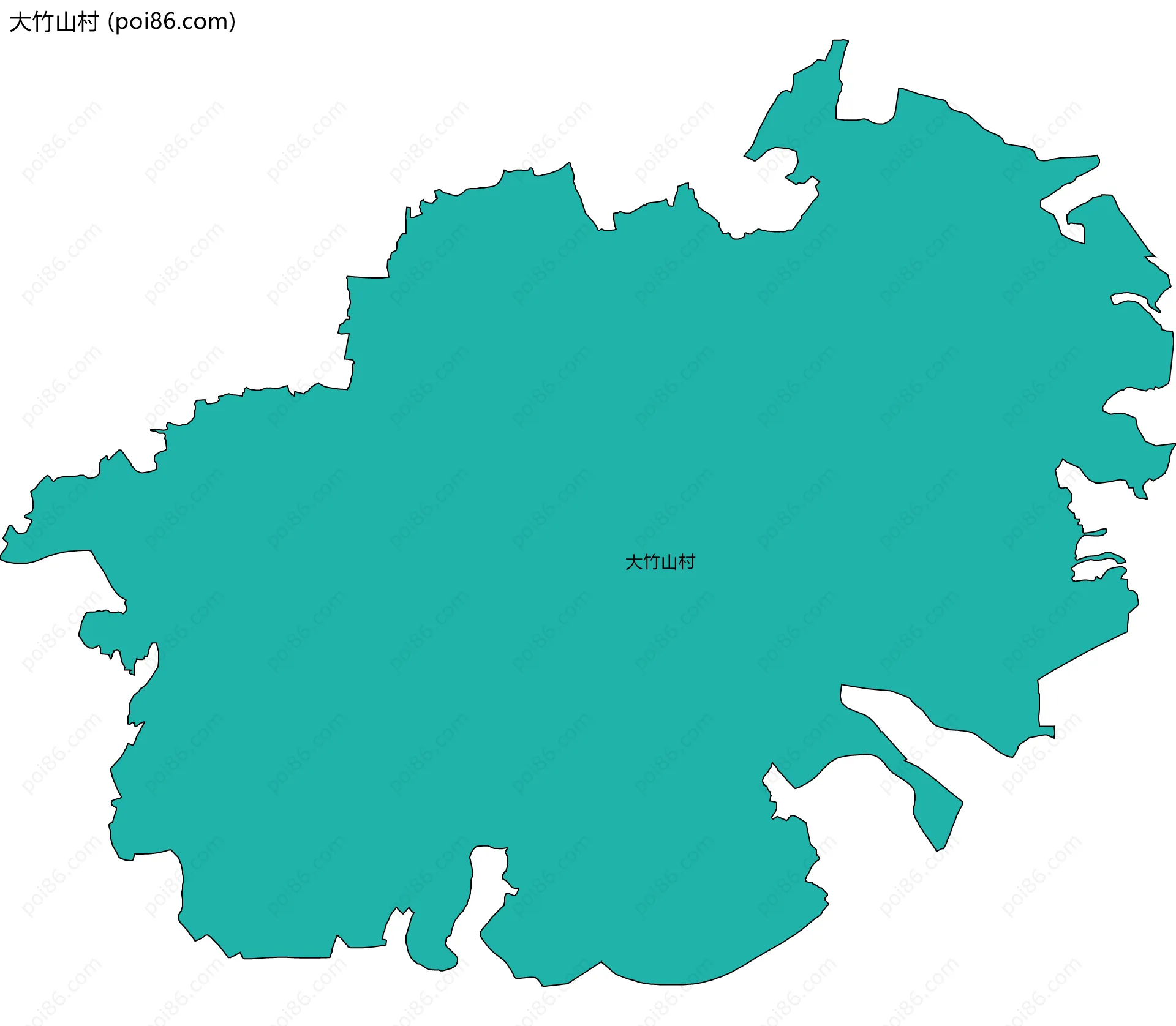 大竹山村边界地图