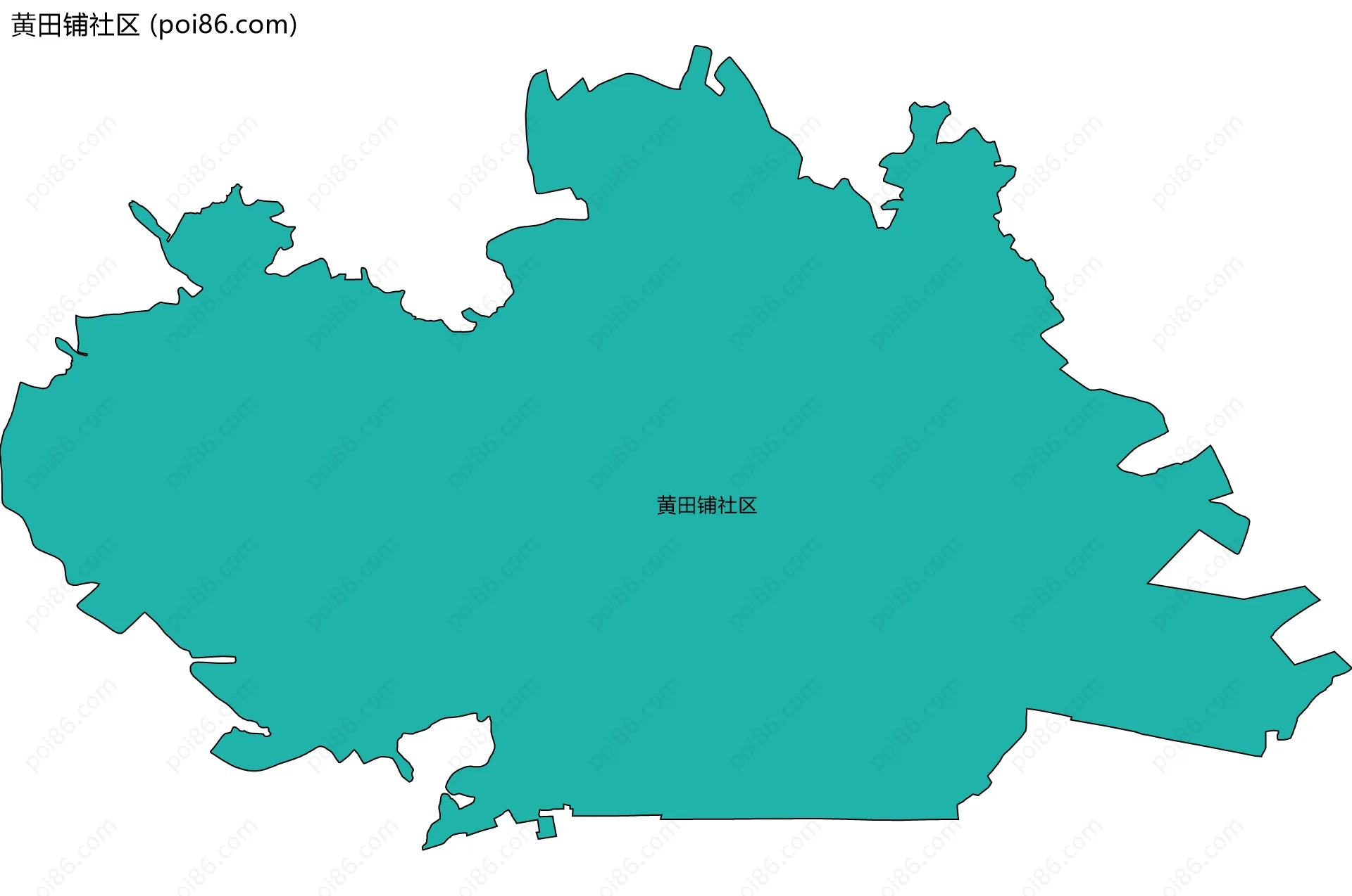 黄田铺社区边界地图