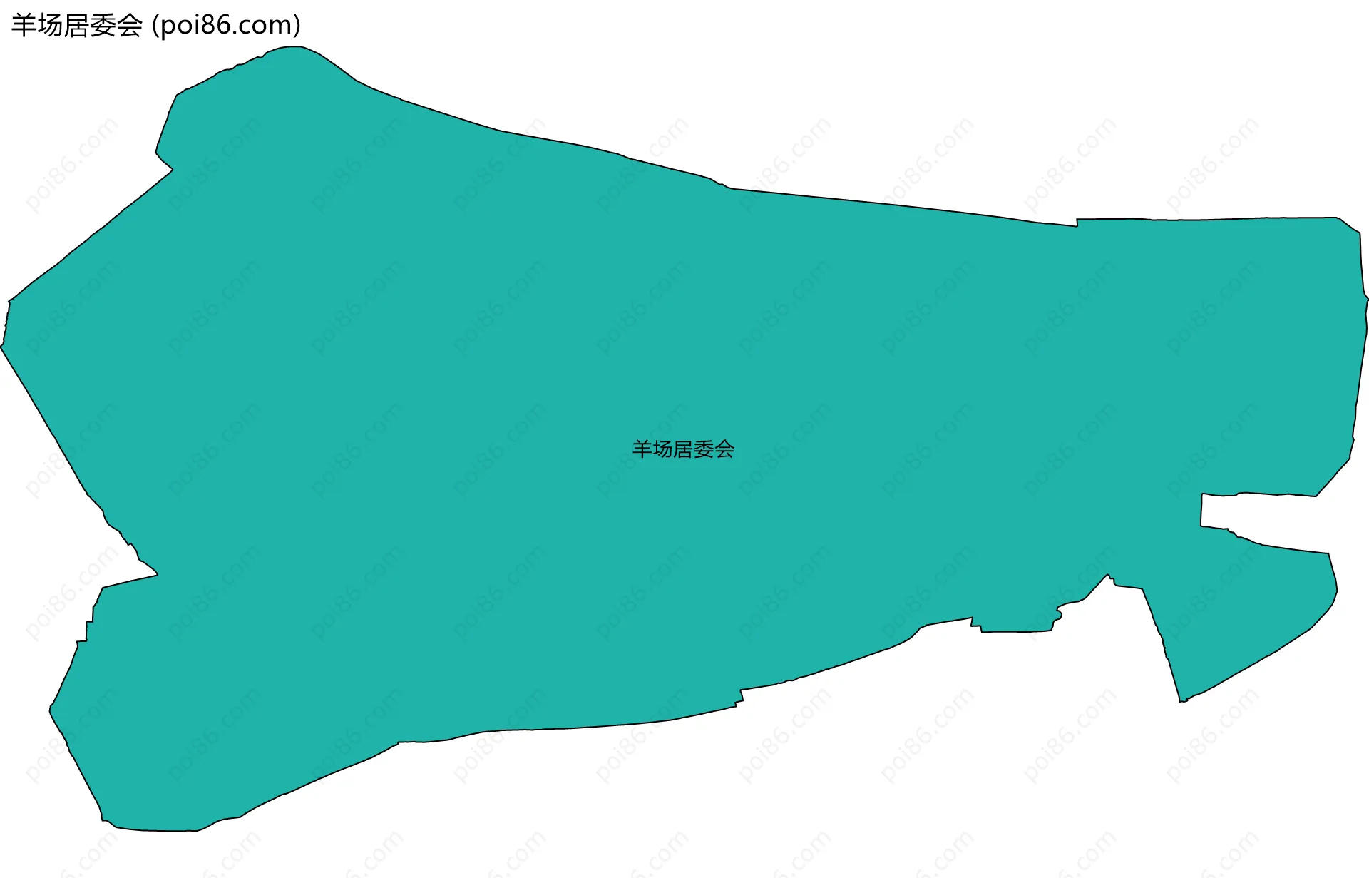 羊场居委会边界地图