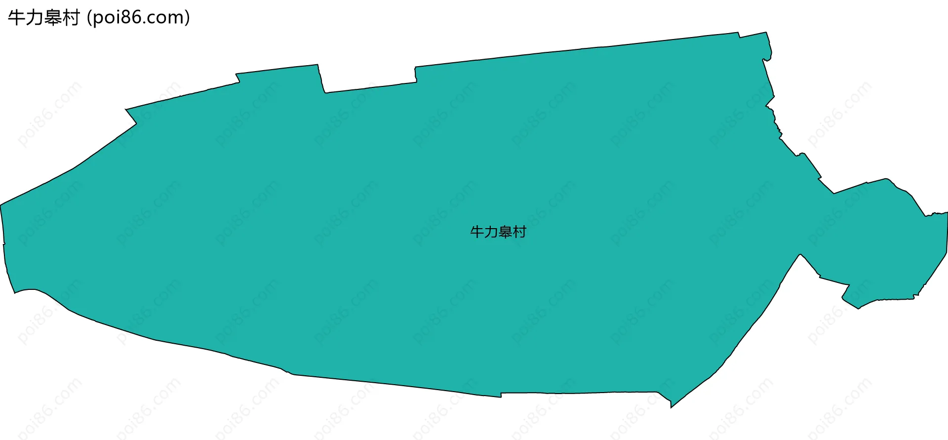 牛力皋村边界地图