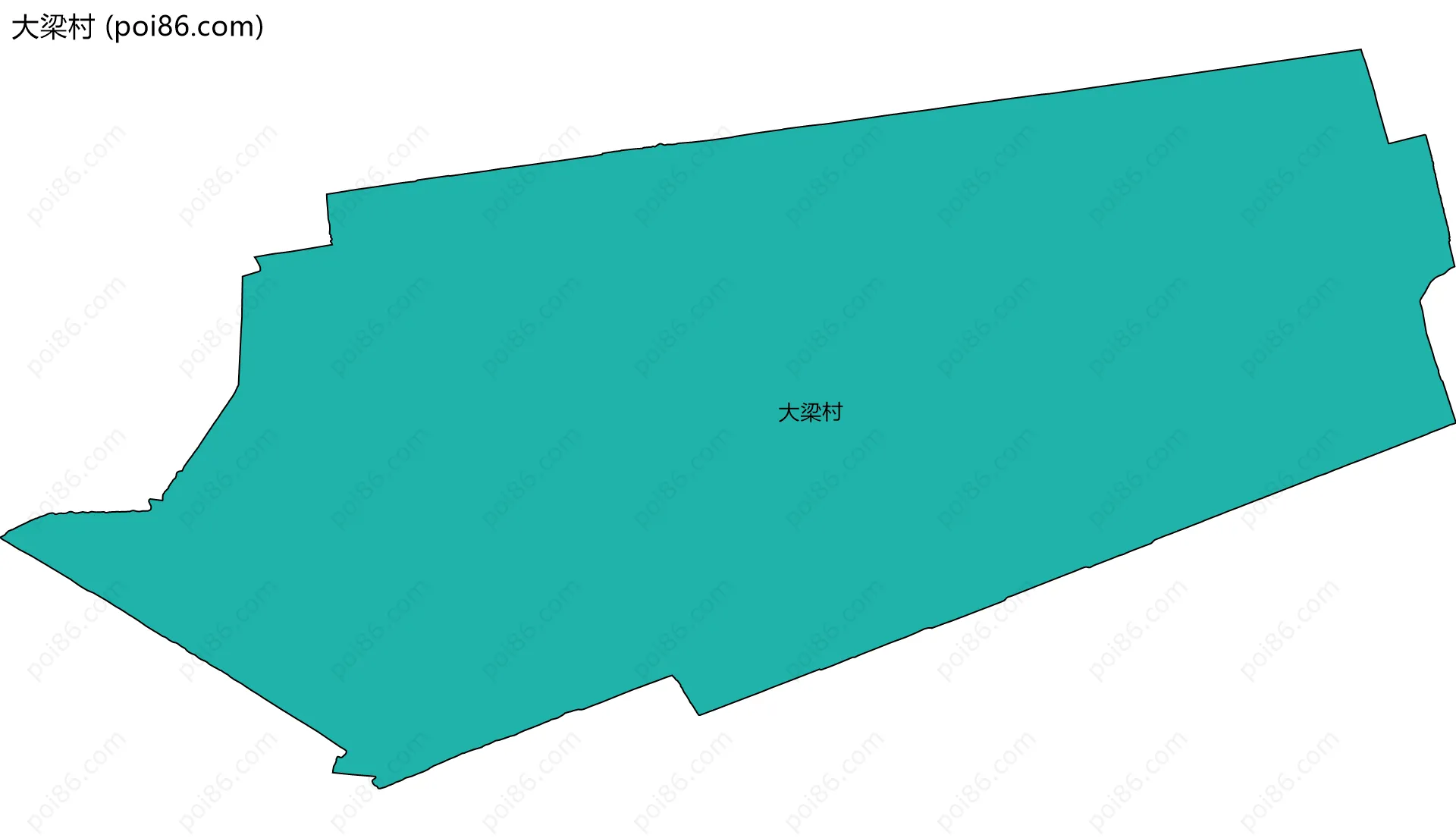 大梁村边界地图