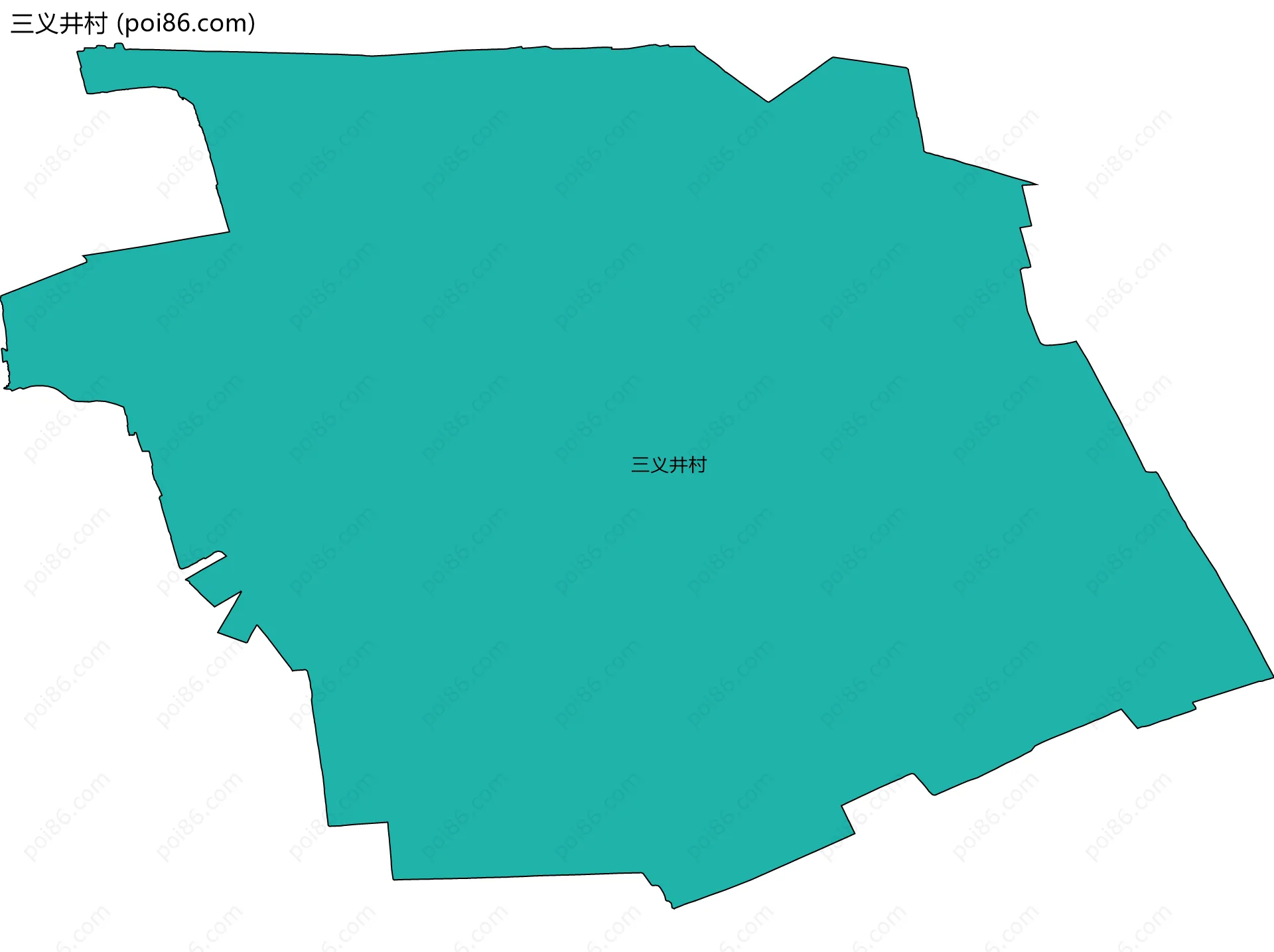 三义井村边界地图
