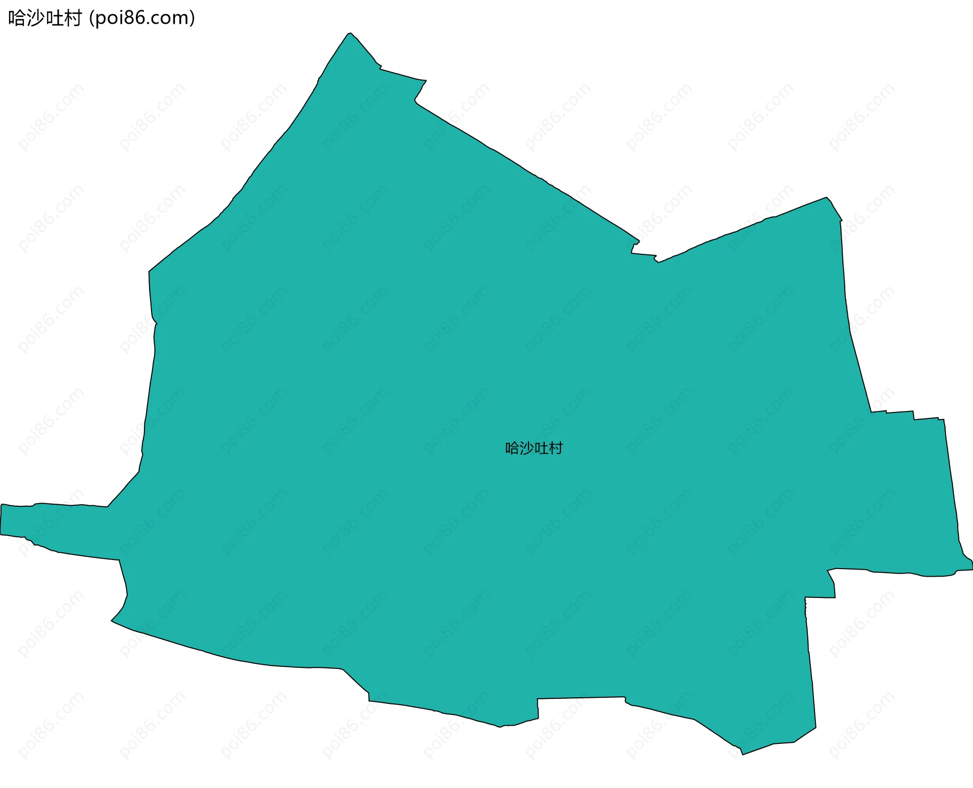 哈沙吐村边界地图