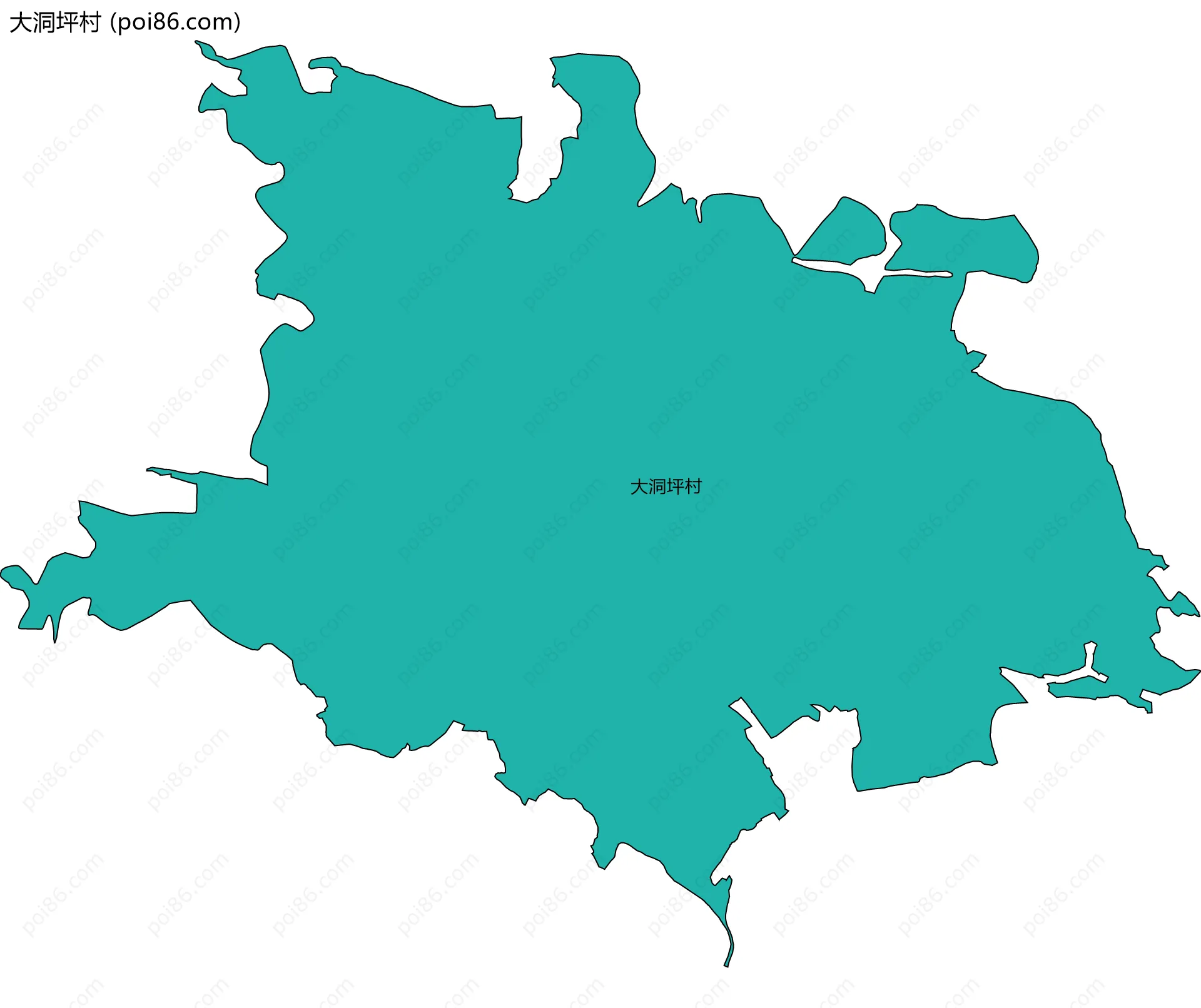 大洞坪村边界地图