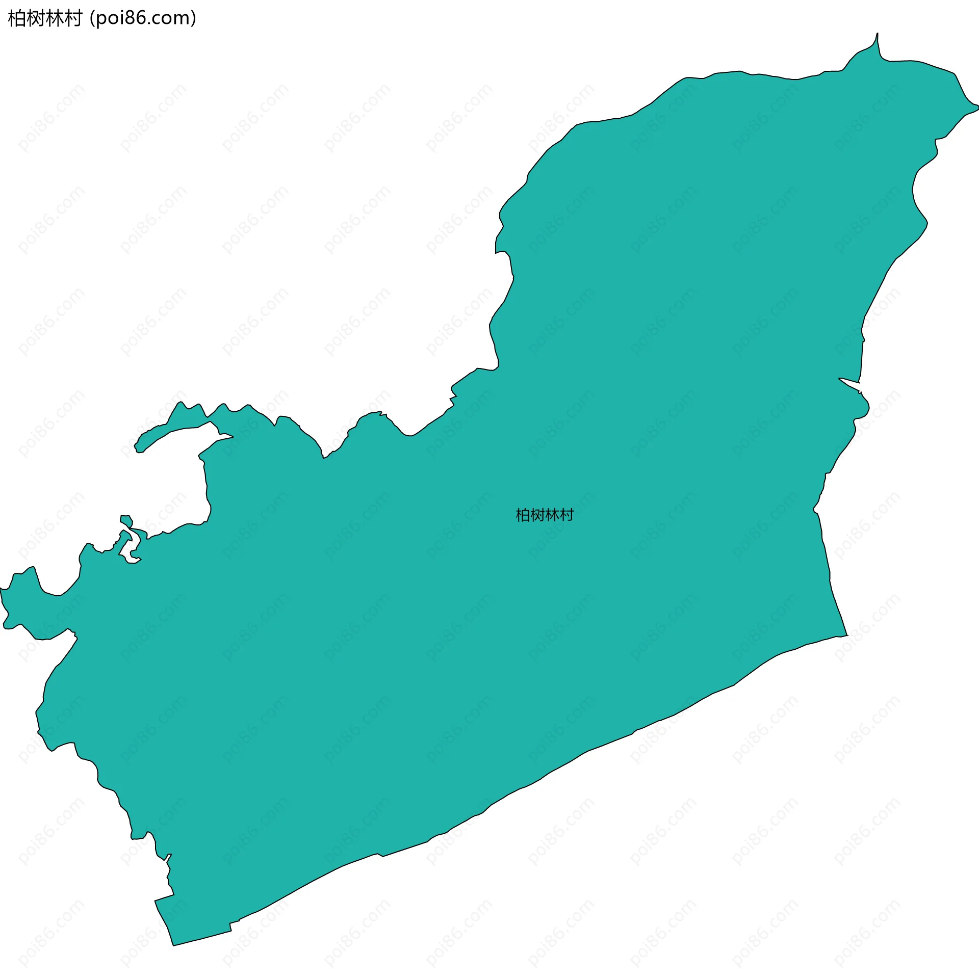 柏树林村边界地图