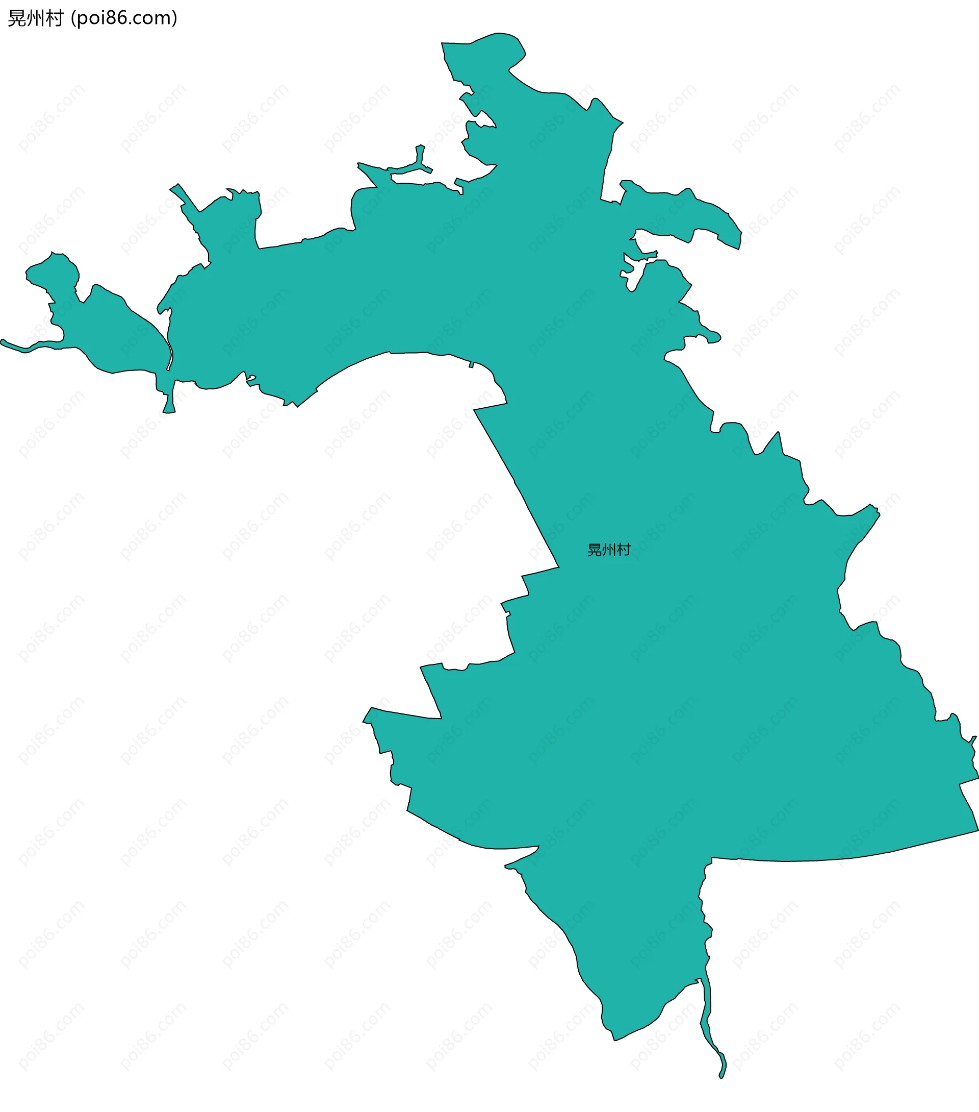 晃州村边界地图