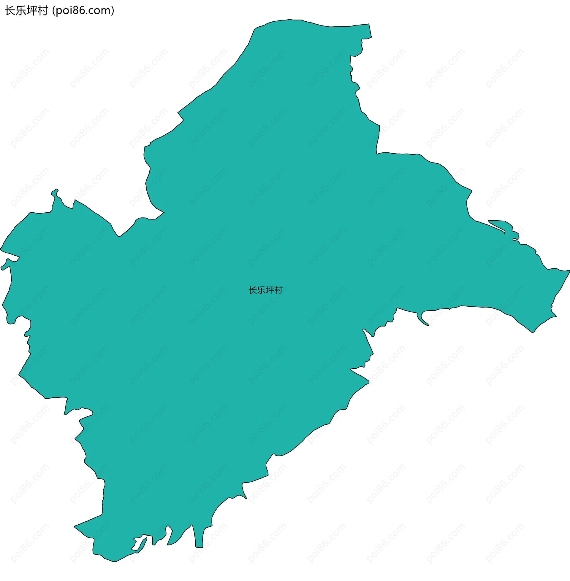 长乐坪村边界地图