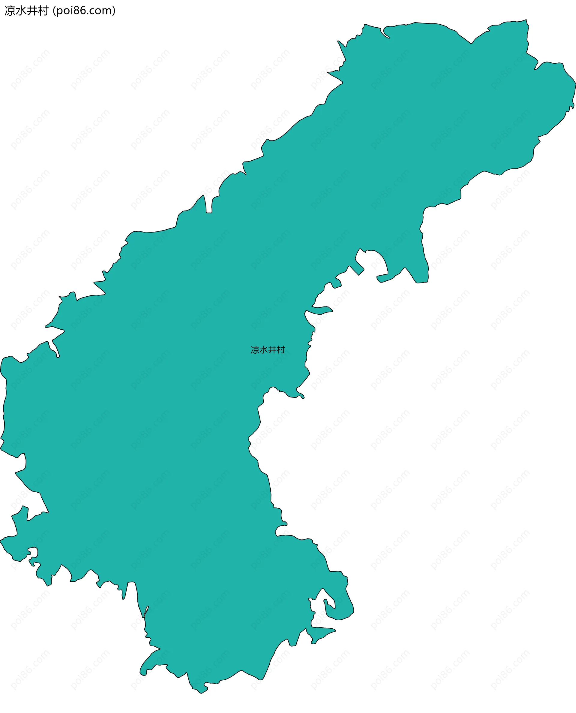 凉水井村边界地图