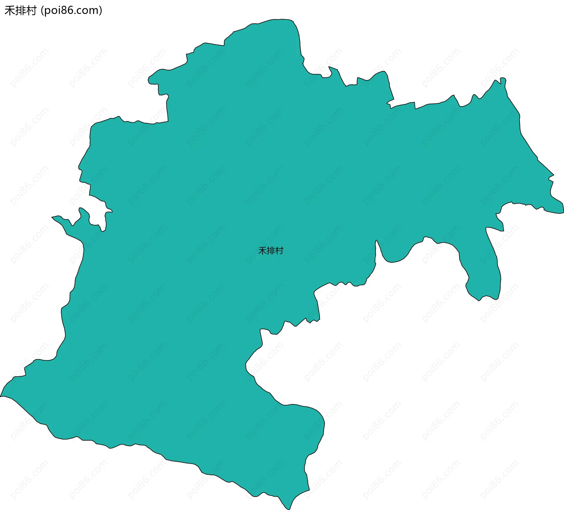 禾排村边界地图