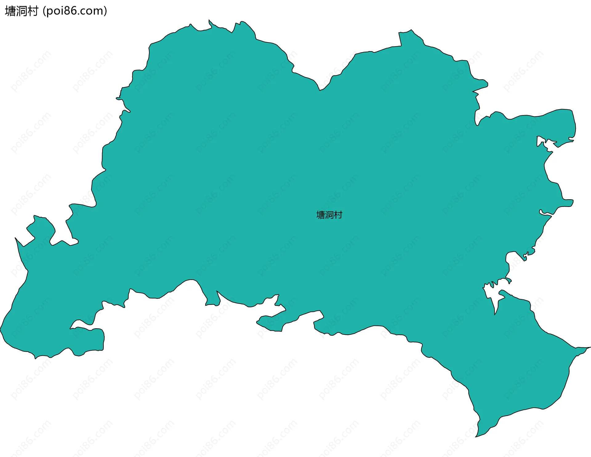 塘洞村边界地图