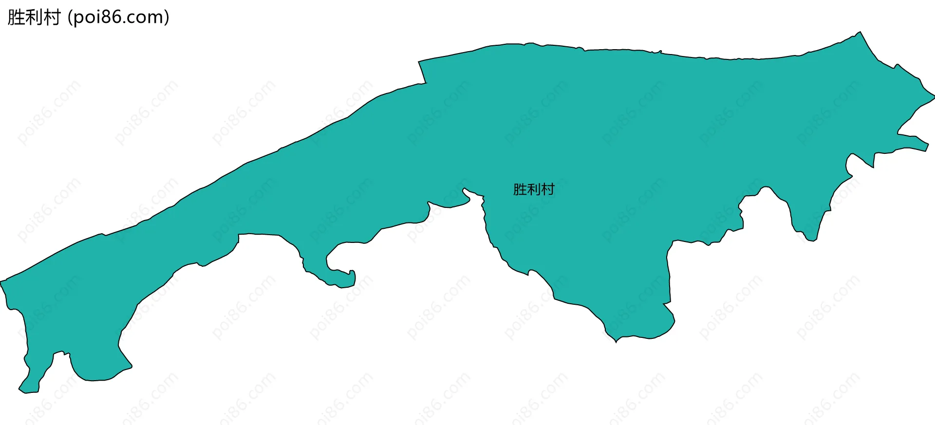 胜利村边界地图