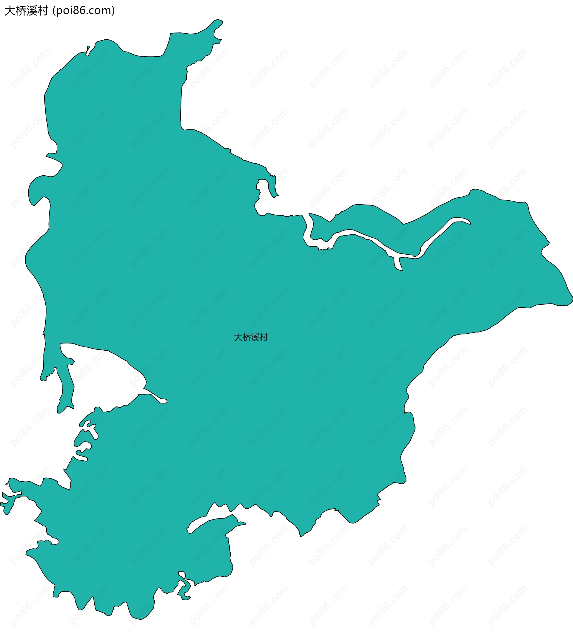 大桥溪村边界地图