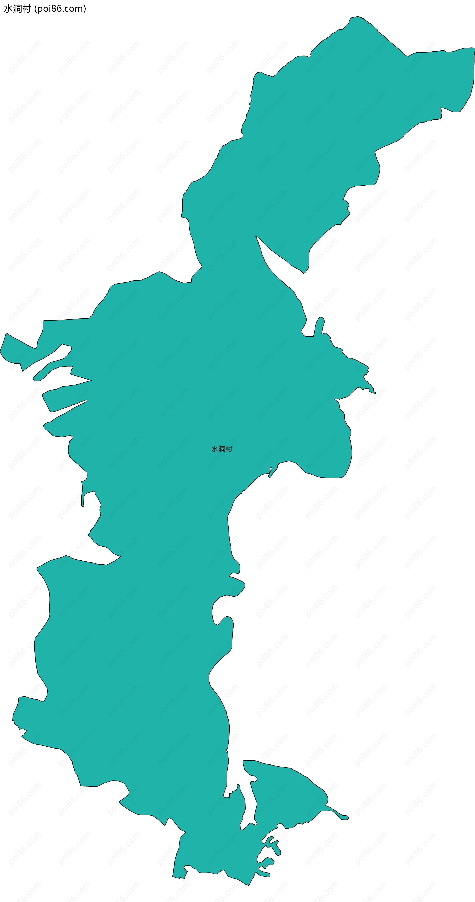 水洞村边界地图